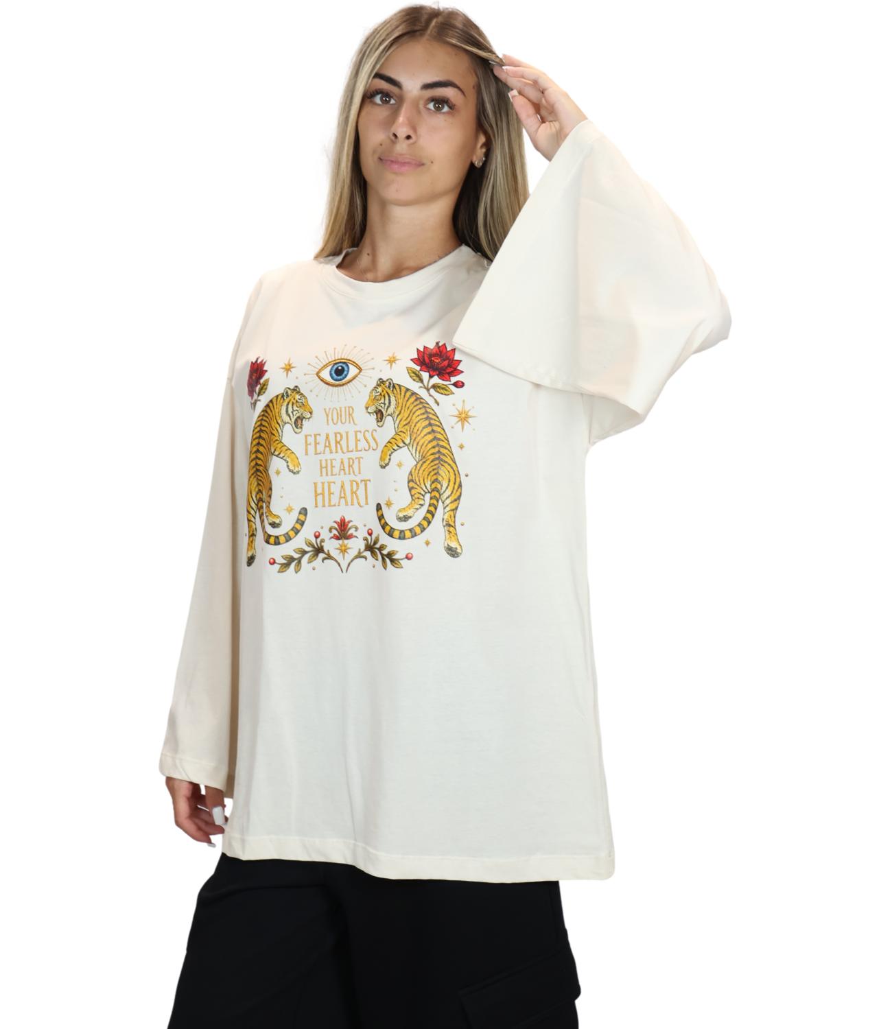 T-Shirt Vicolo RAC0225 Donna - Burro