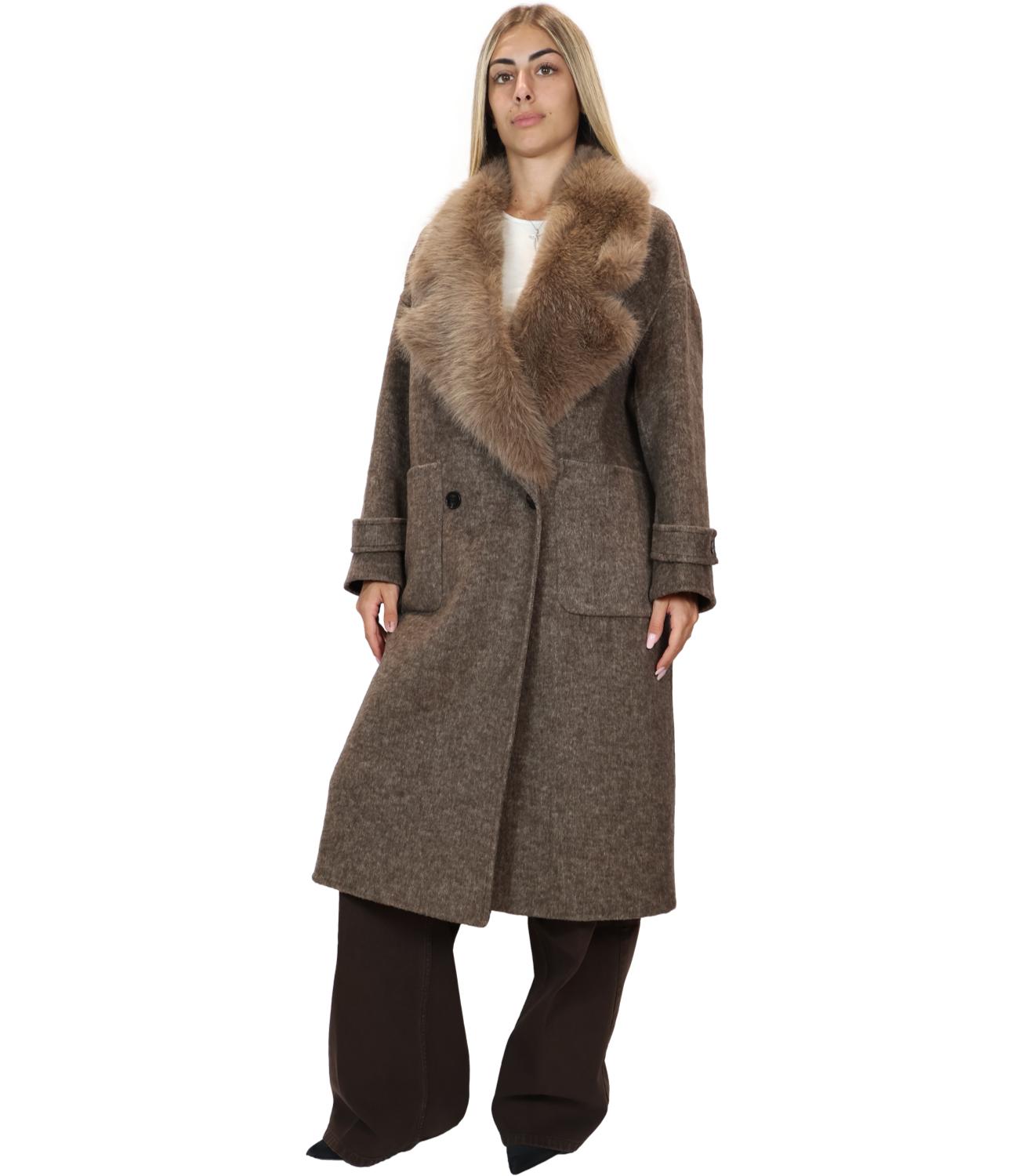 Cappotto Vicolo TAC0025 Donna - Fango