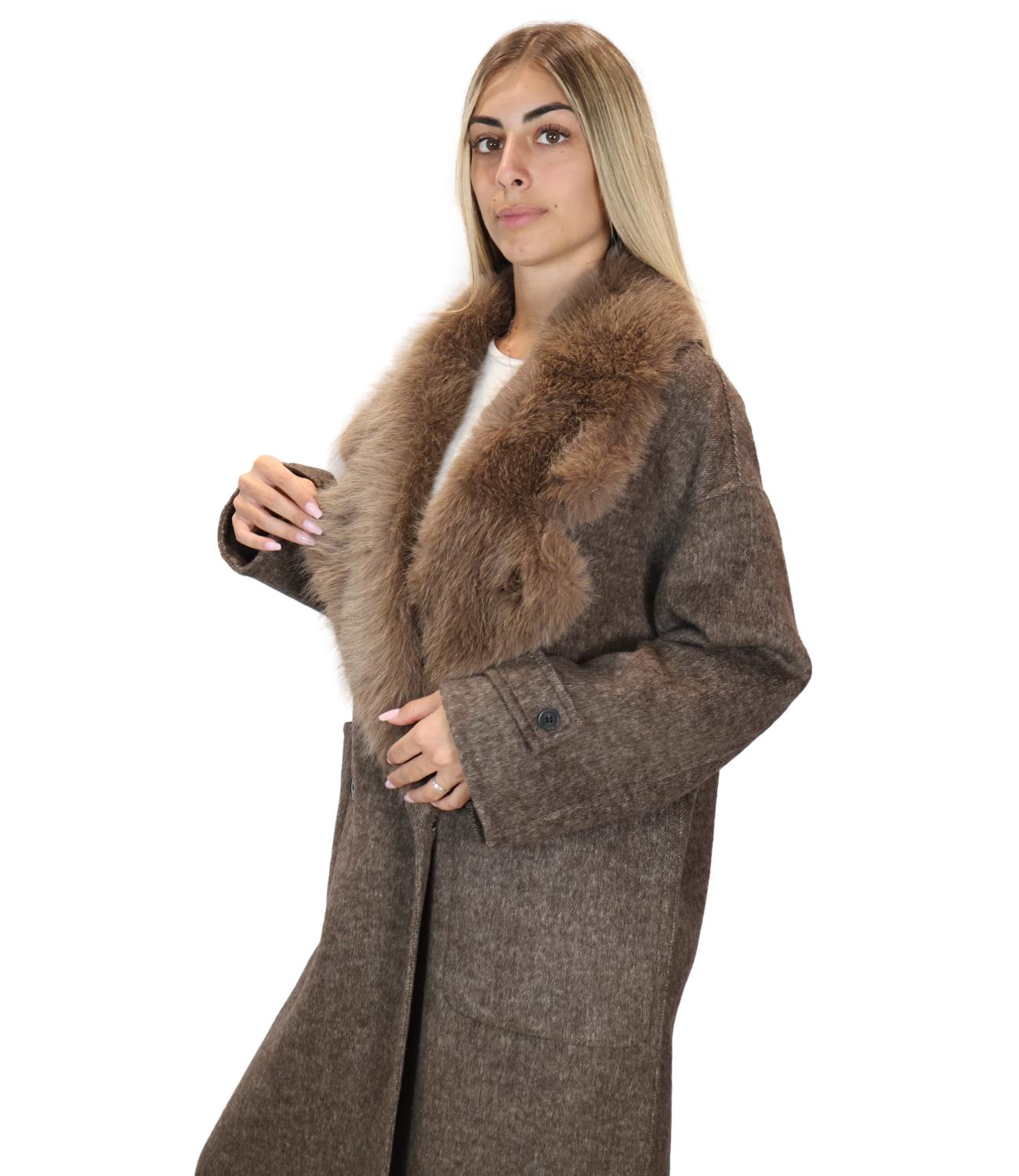 Cappotto Vicolo TAC0025 Donna - Fango