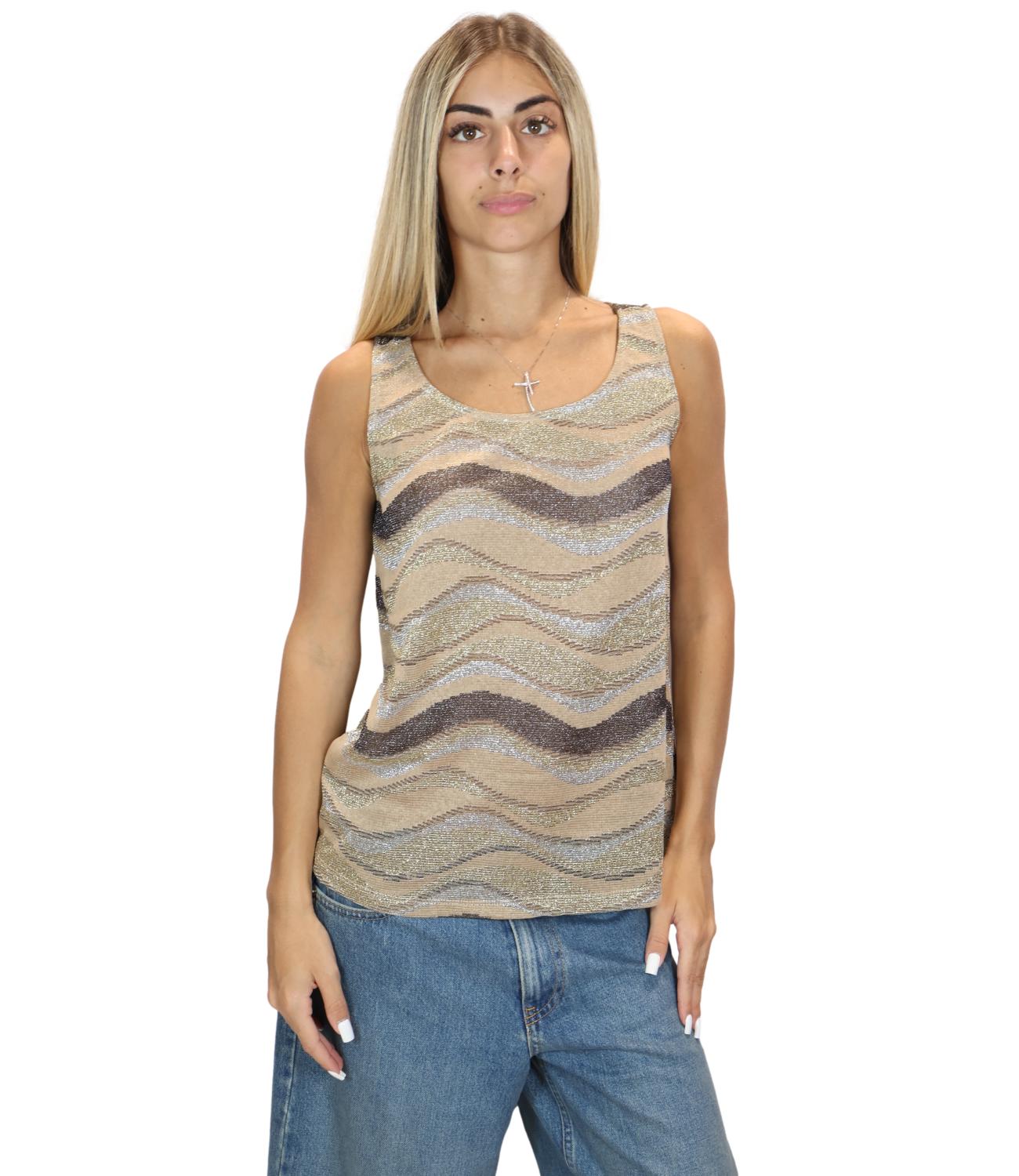 Canotta Vicolo TAC0666 Donna - Marrone
