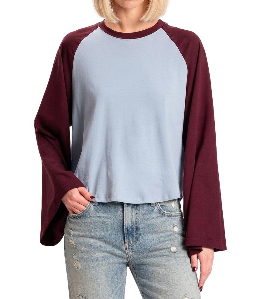 T-Shirt Vicolo UAC0169 Donna - Acf Azzurro/bordeaux U