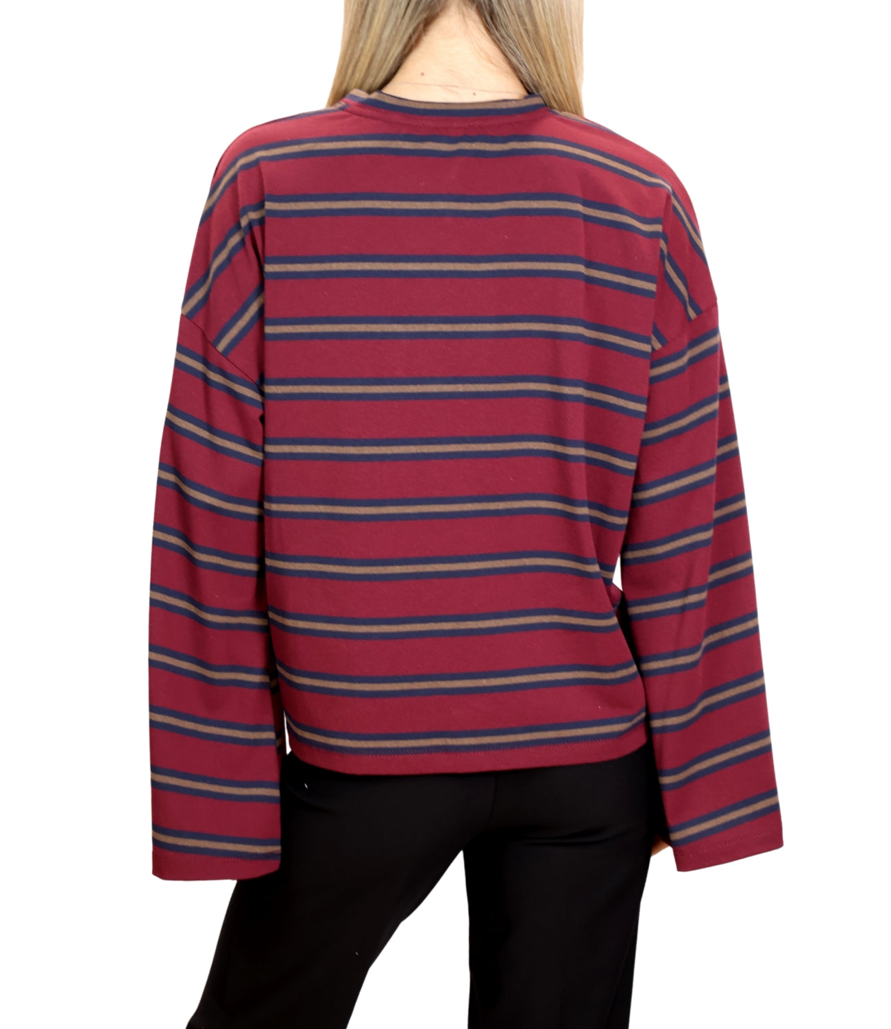T-Shirt Vicolo UAC0188 Donna - Acf Bordeaux/militare U