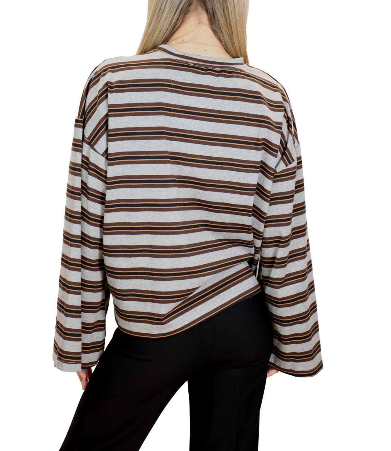 T-Shirt Vicolo UAC0190 Donna - Acf Grigio Mel/navy U