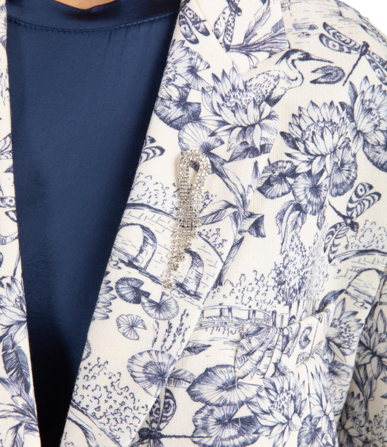 Giacca fantasia blu donna