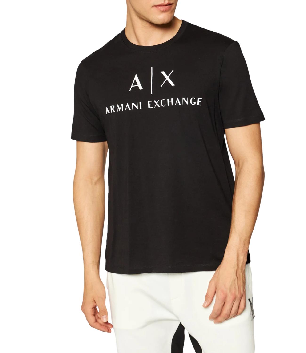 T-shirt nera logo AX