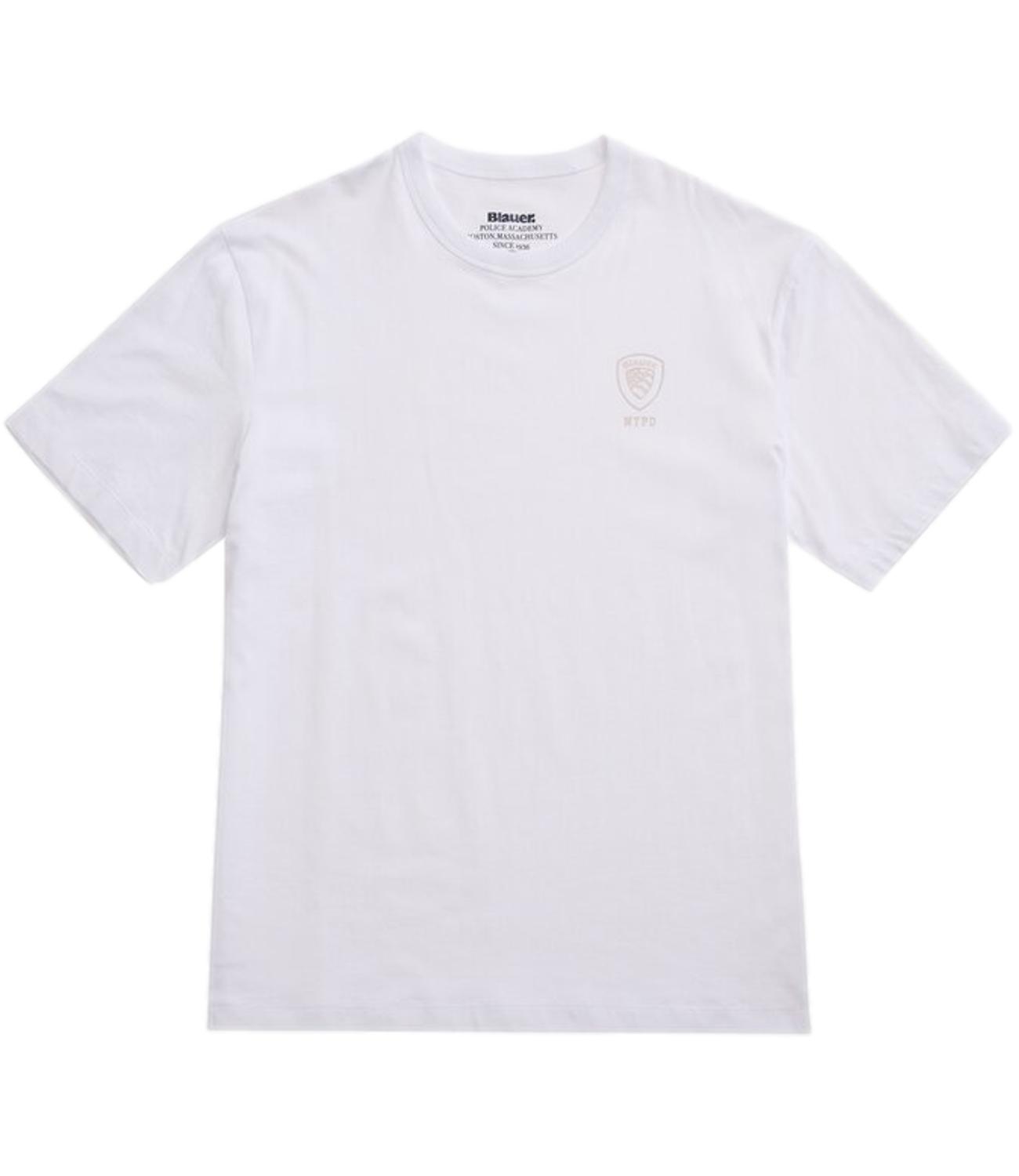 Blauer T-shirt Bianco Ottico Uomo