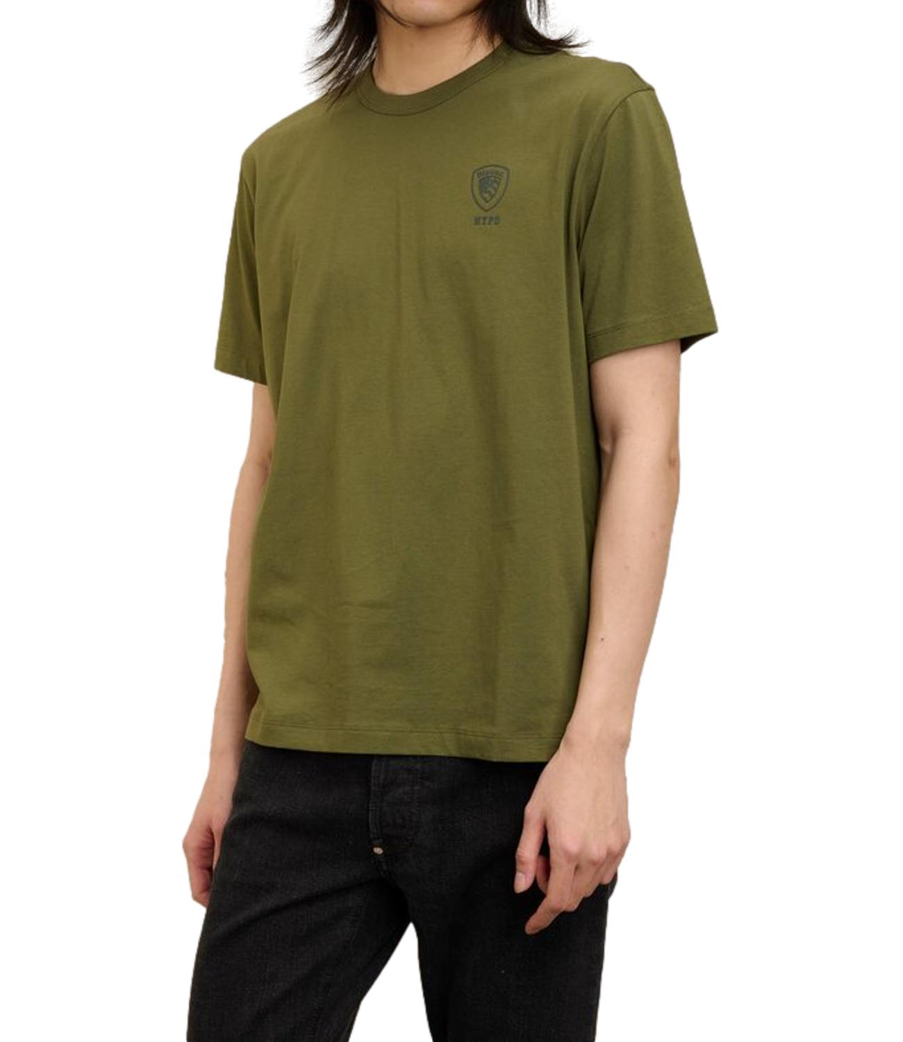 Blauer T-shirt Verde Uomo