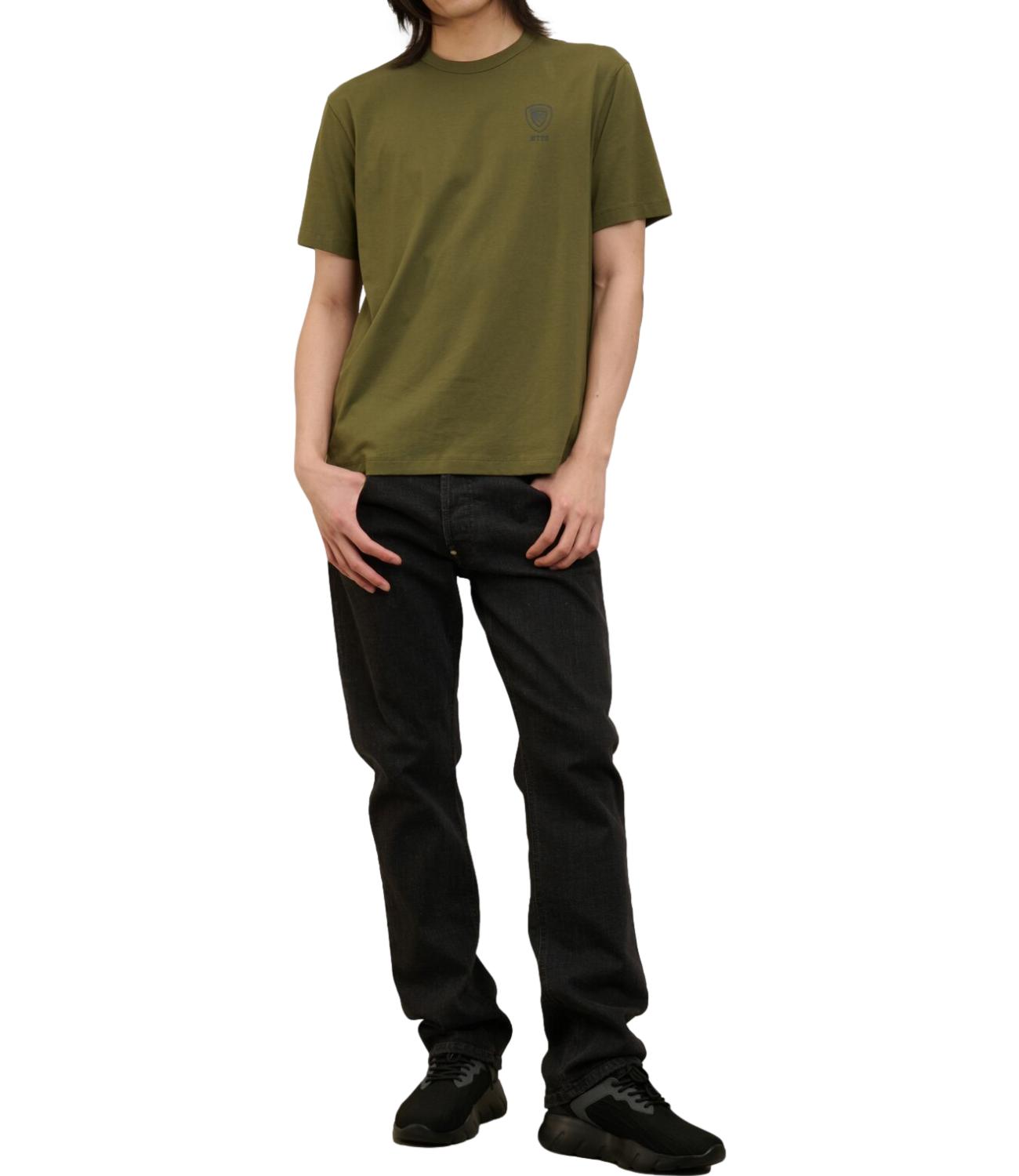 Blauer T-shirt Verde Uomo