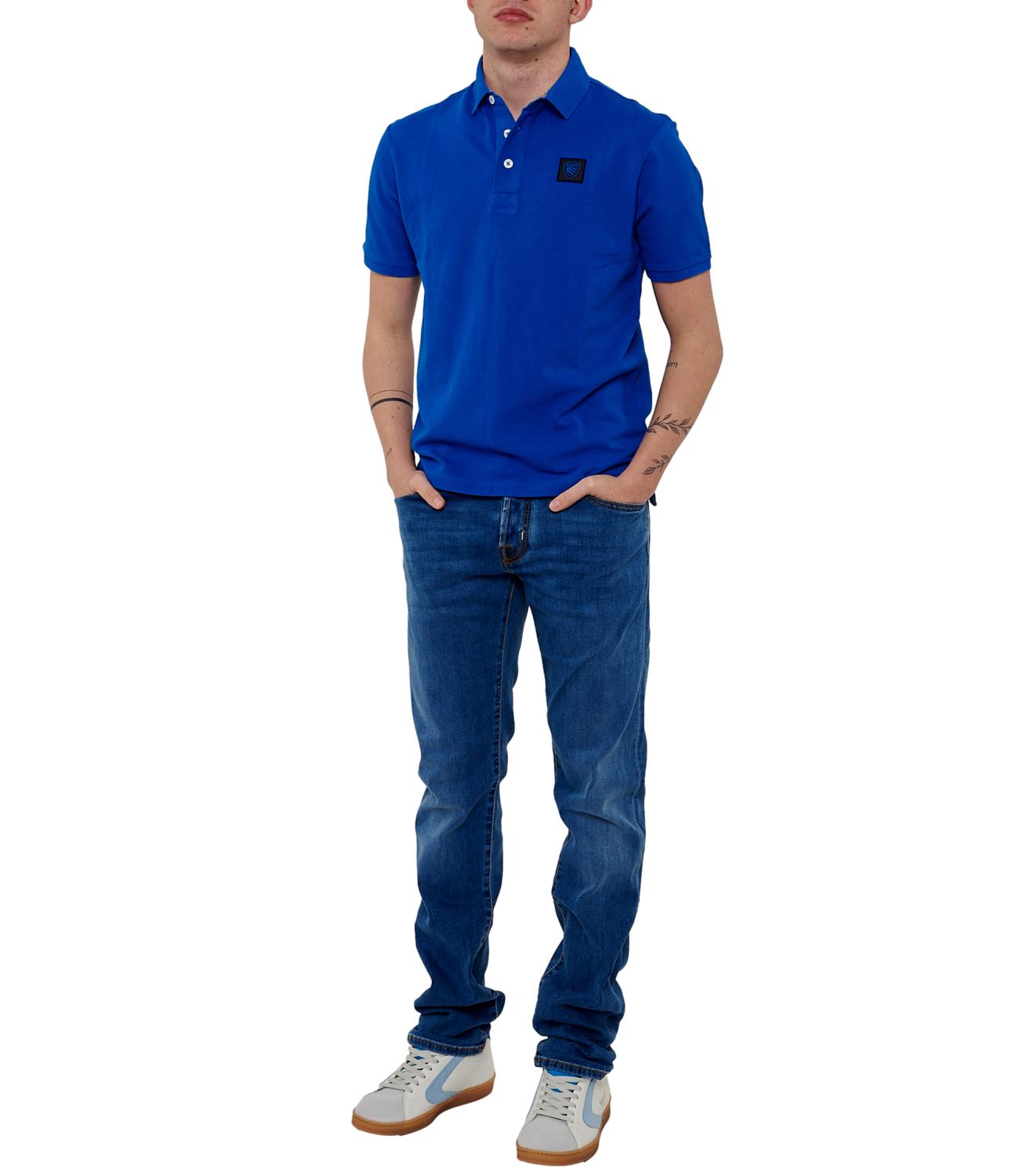 Polo blu royal tramonto Albano