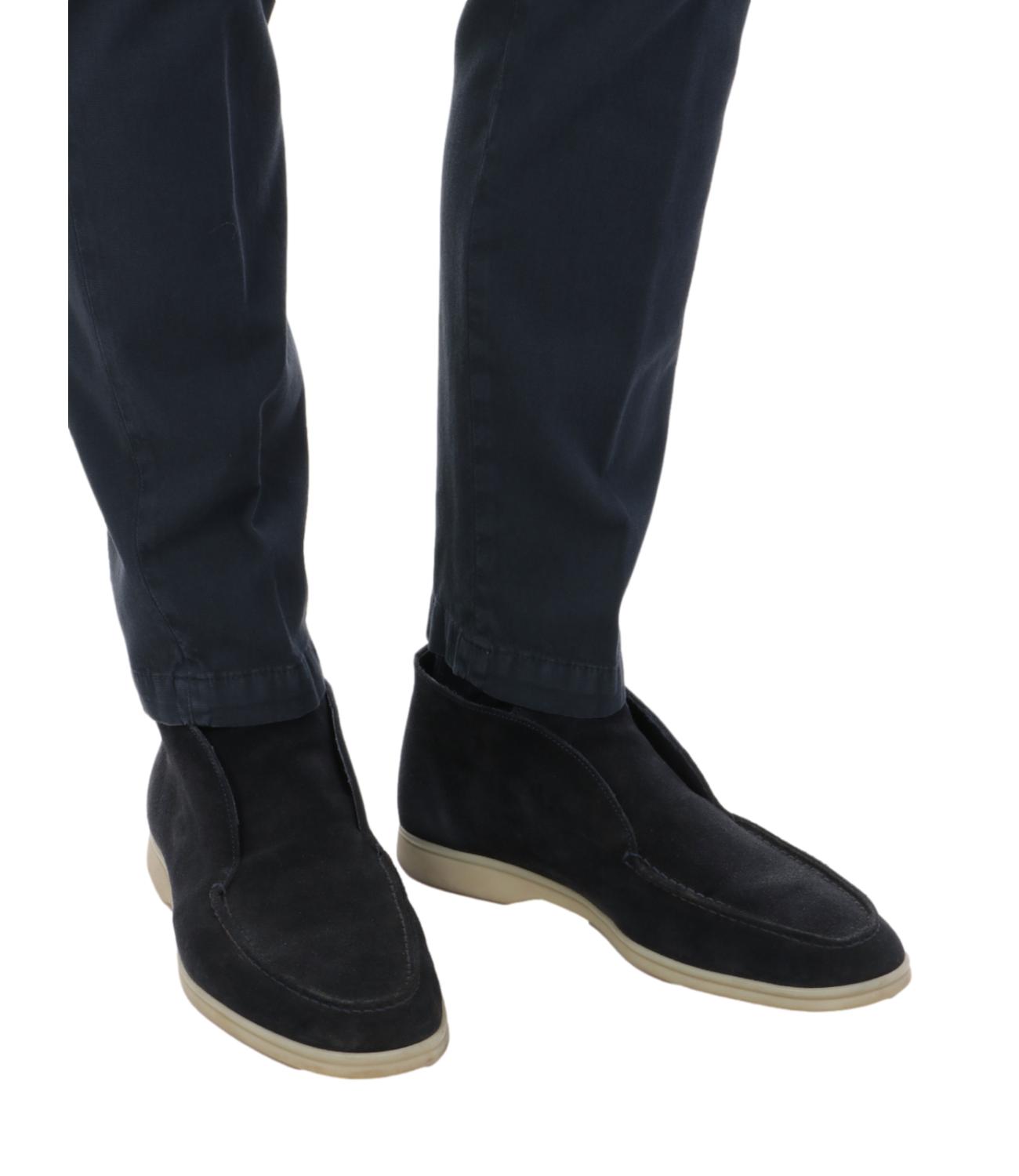 Pantalone Briglia blu cotone effetto lino