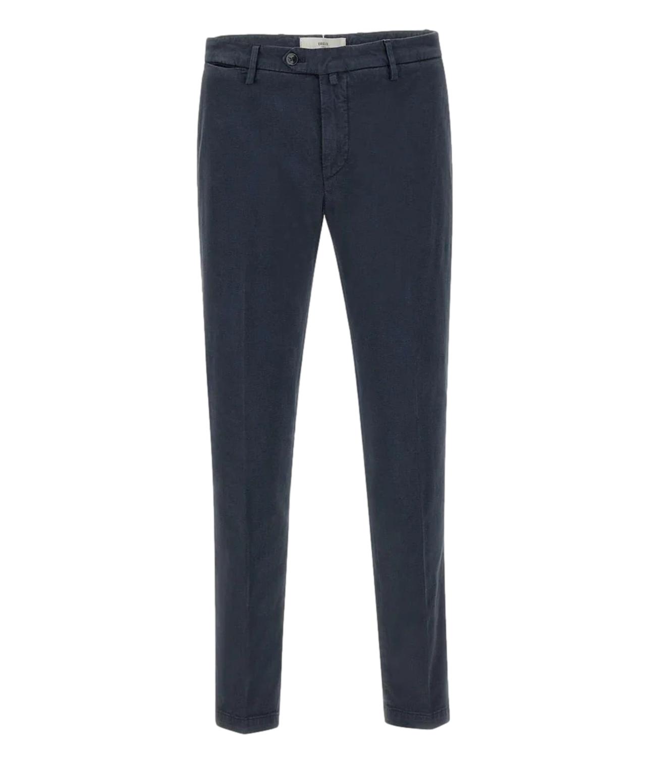 Pantalone Briglia blu cotone effetto lino