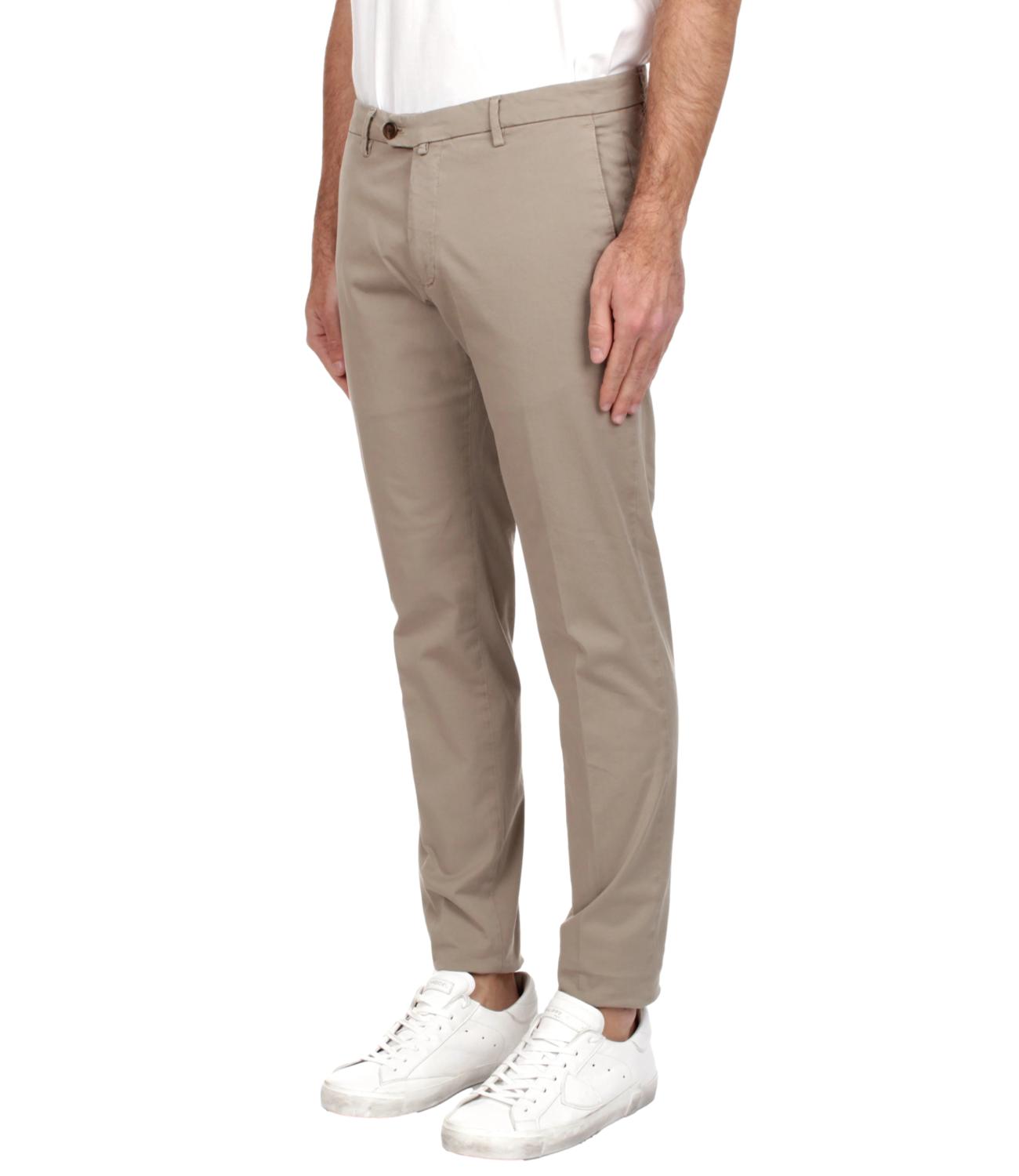 Pantalone Briglia beige effetto cotone lino