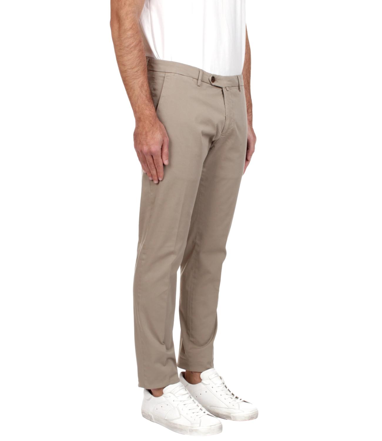 Pantalone Briglia beige effetto cotone lino