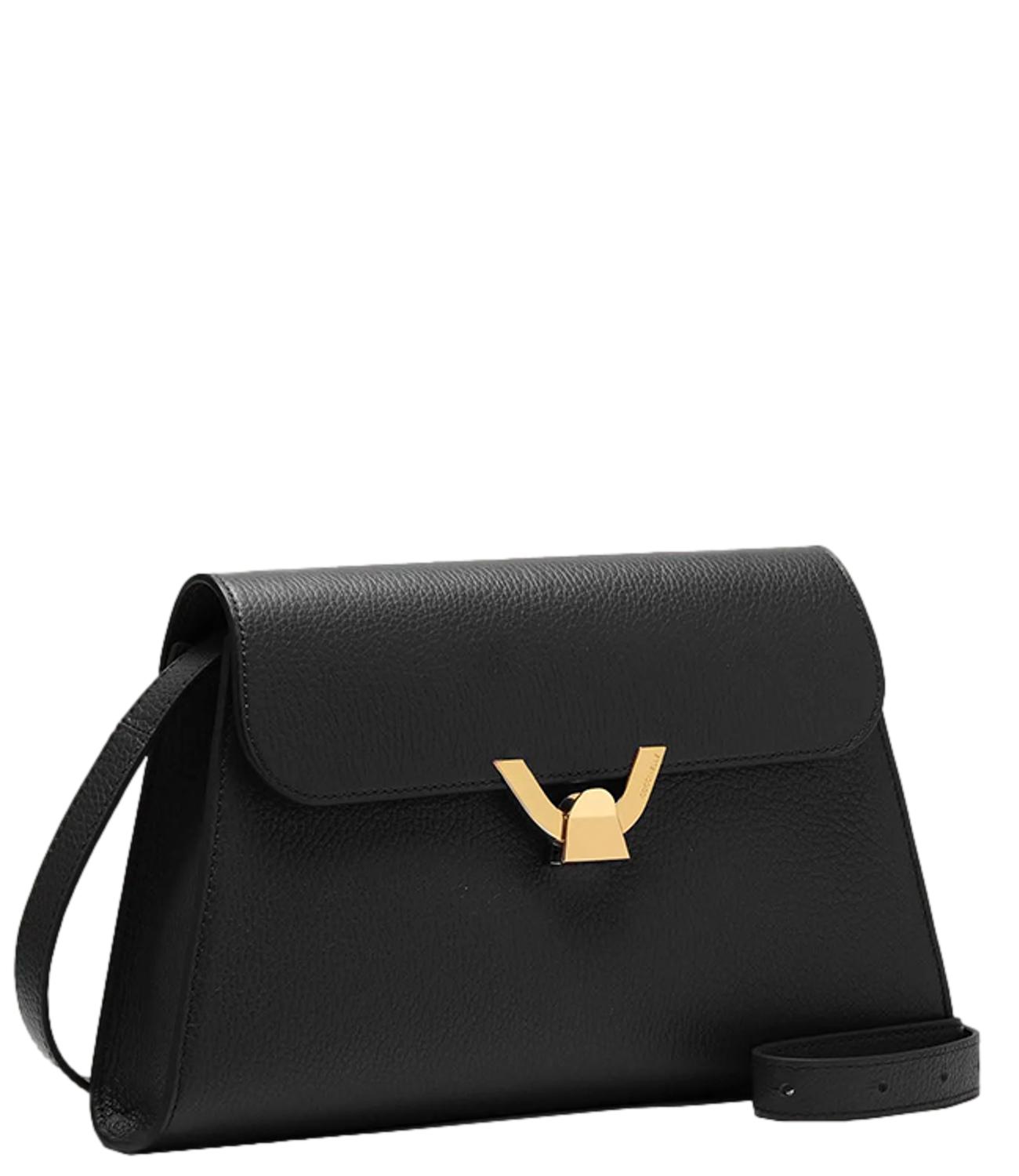 Coccinelle Borsa Dew Grained Medium Nera Donna