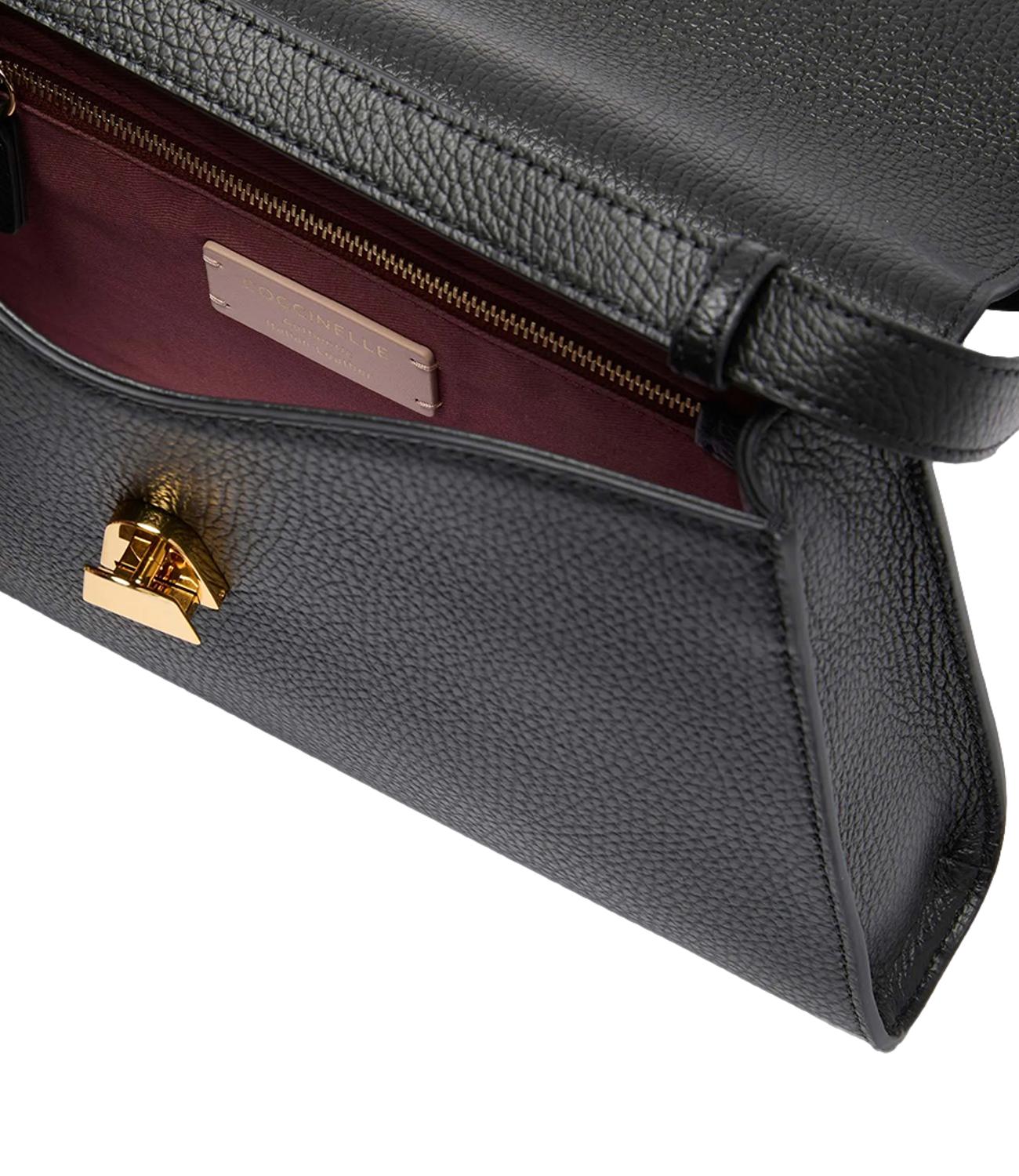 Coccinelle Borsa Dew Grained Medium Nera Donna