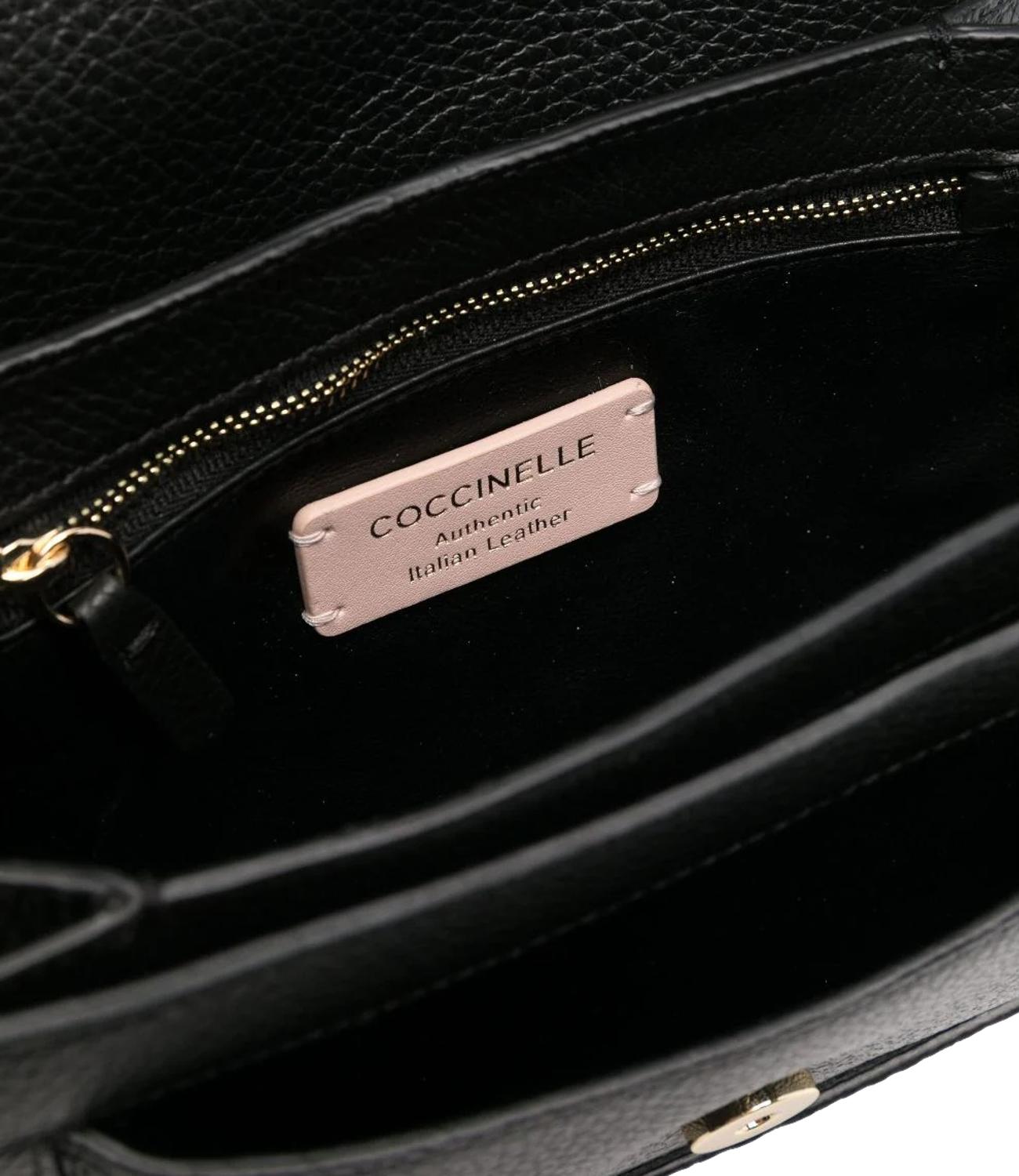 Coccinelle Borsa C-me Grained Leather Nera Donna