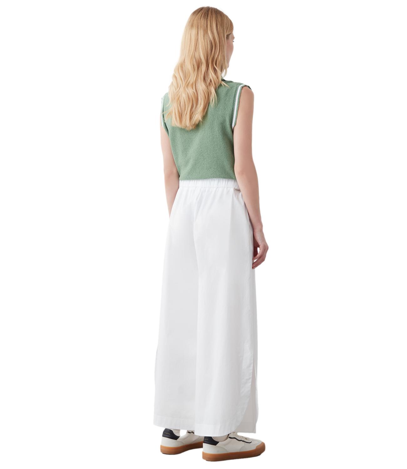 Pantaloni bianchi a gamba larga