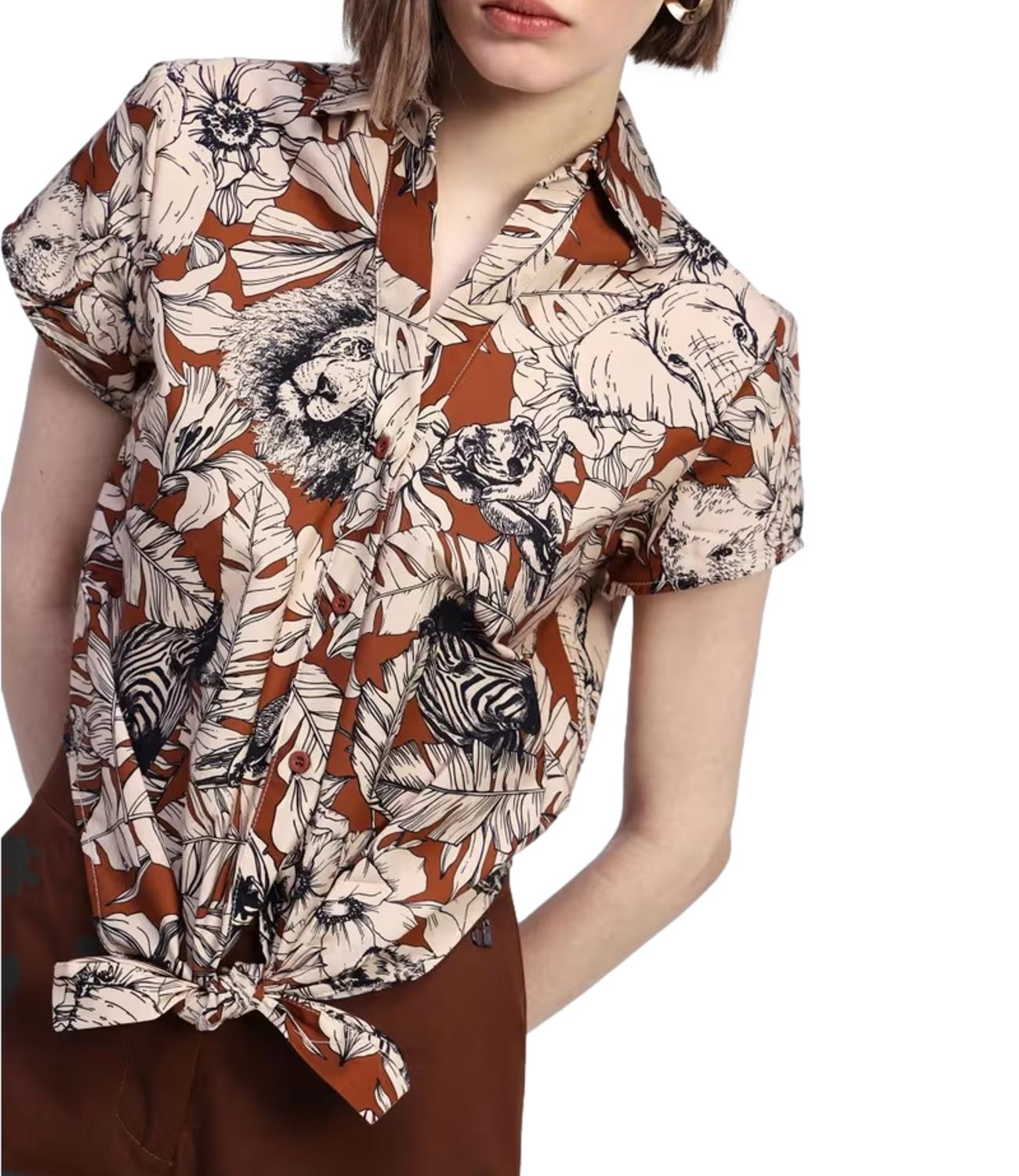 Dixie camicia tabacco donna