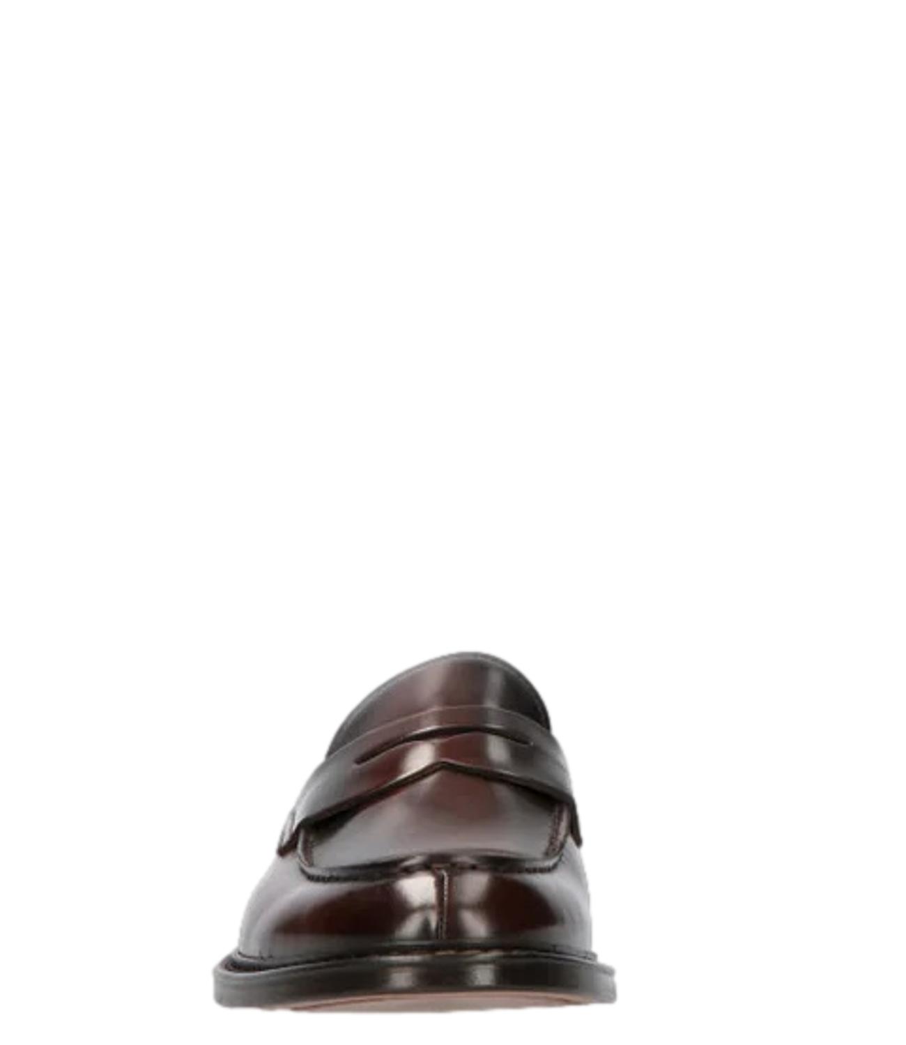 Mocassino in pelle marrone