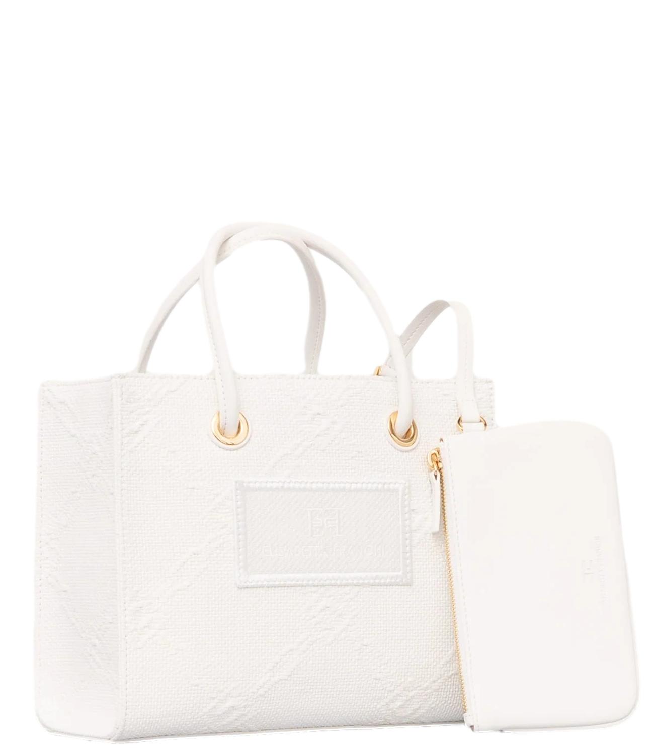 Elisabetta Franchi borsa Tote piccola avorio donna