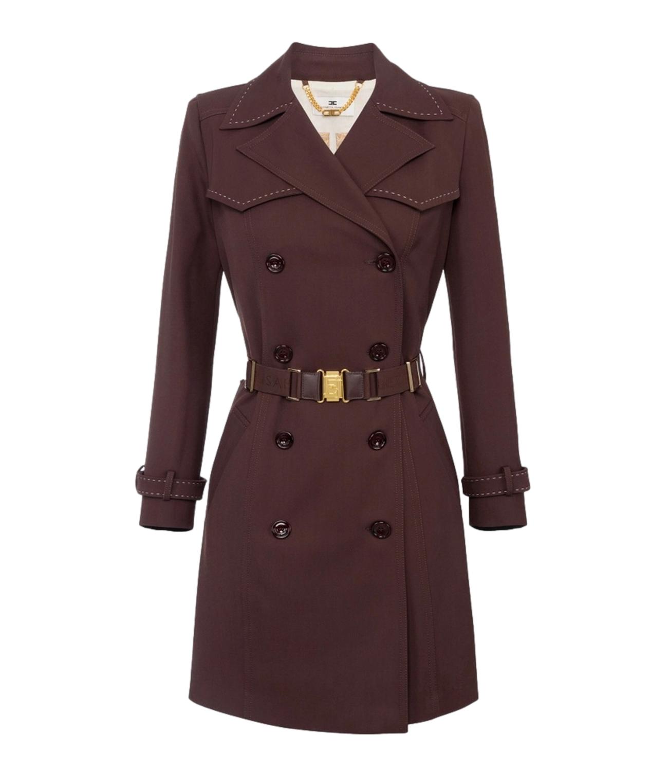 Elisabetta Franchi Trench Cioccolato Donna