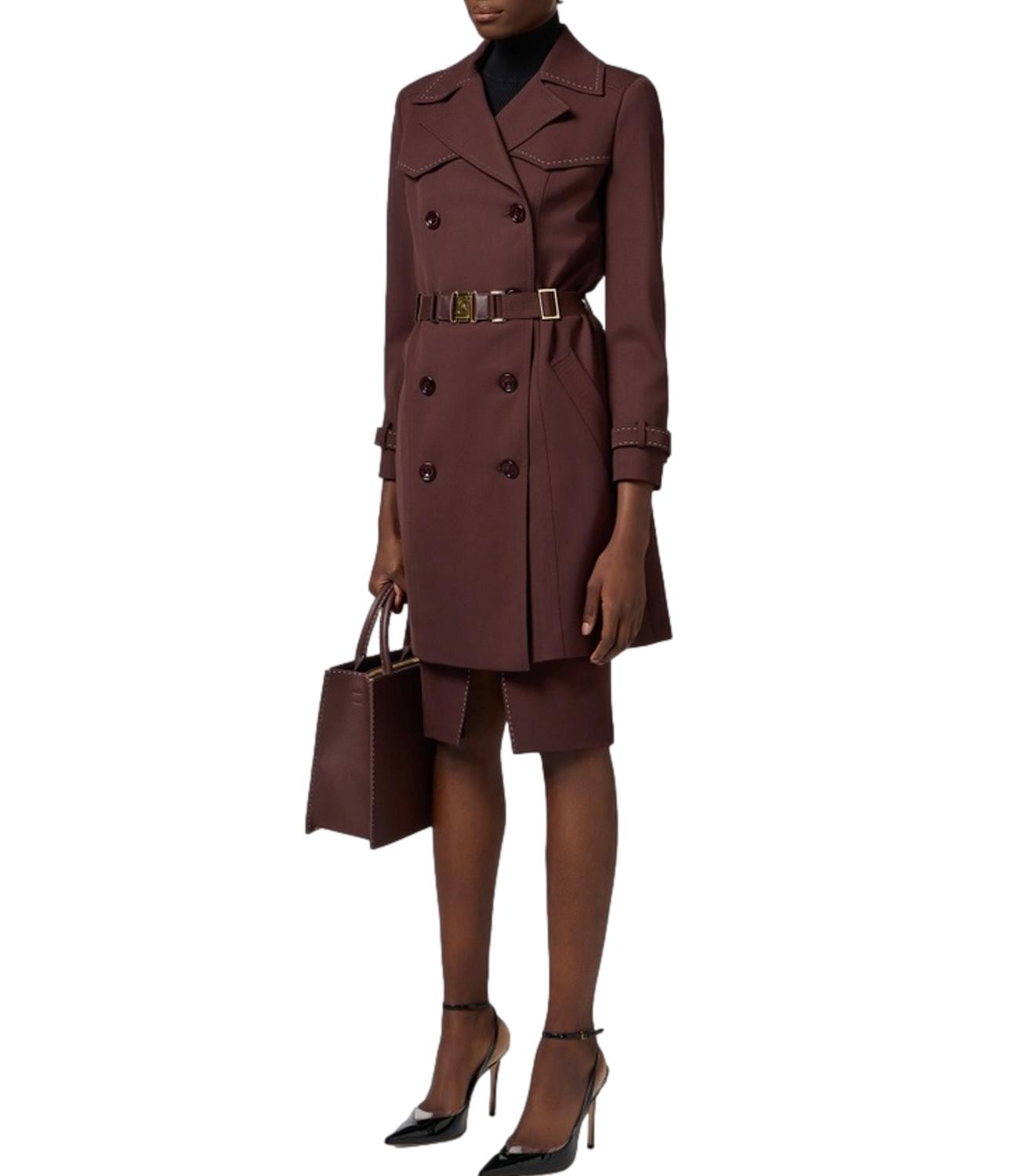 Elisabetta Franchi Trench Cioccolato Donna
