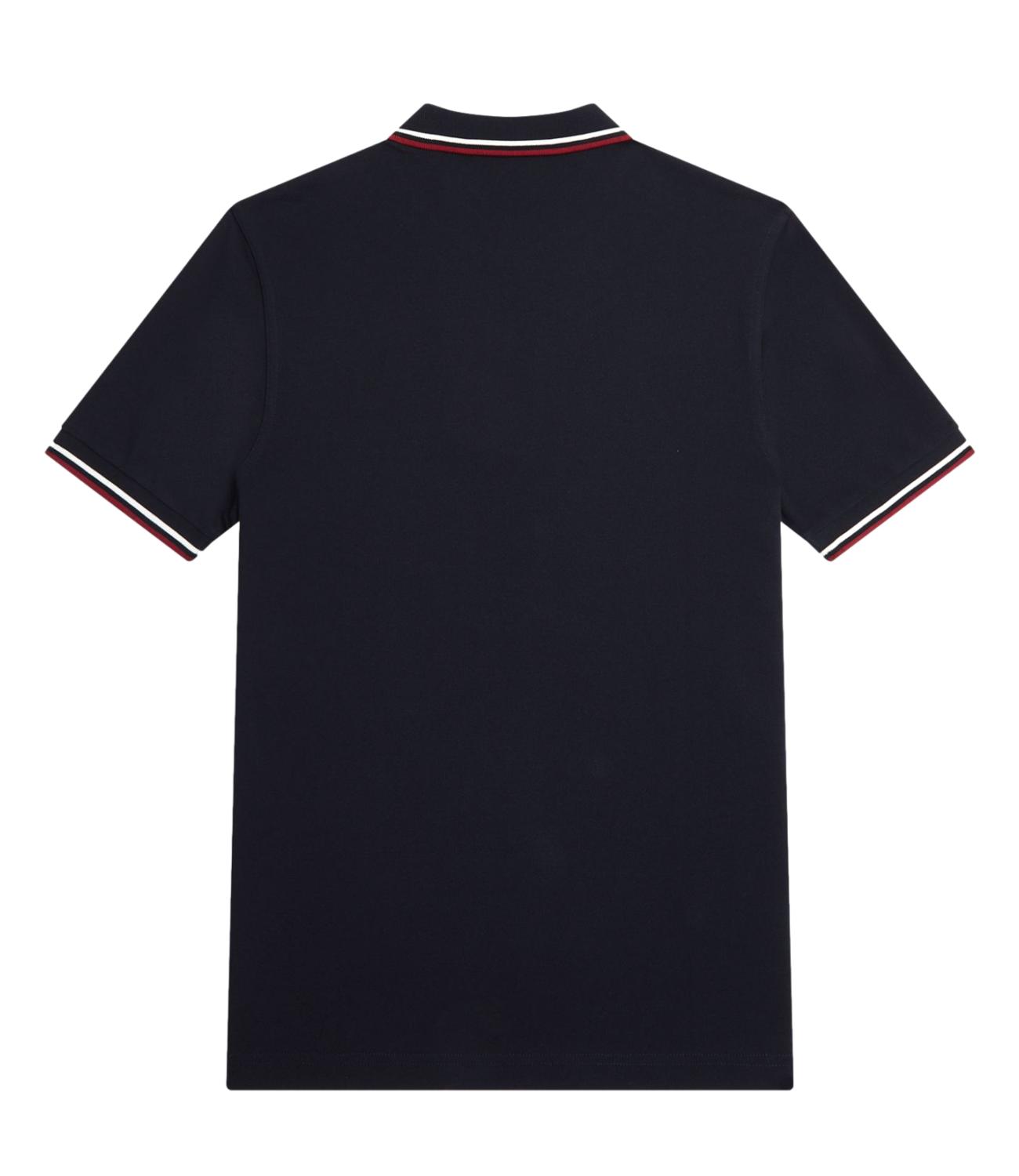 Polo uomo blu navy logo rosso