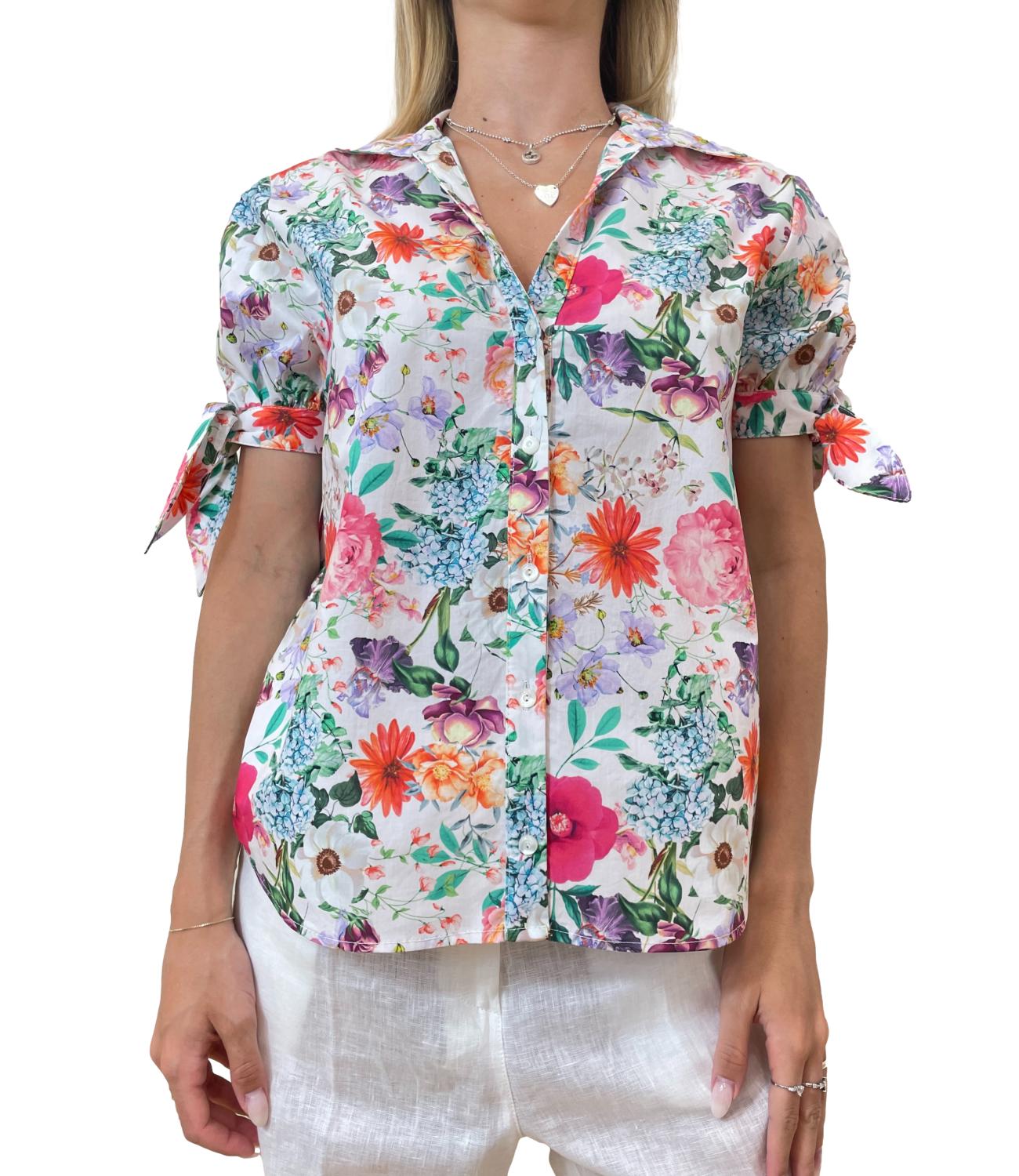 Imperial Camicia Bianca Multicolor Donna
