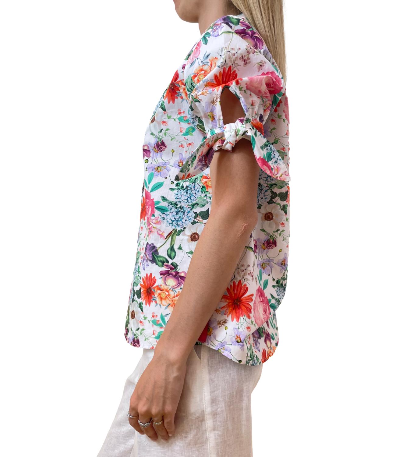 Imperial Camicia Bianca Multicolor Donna