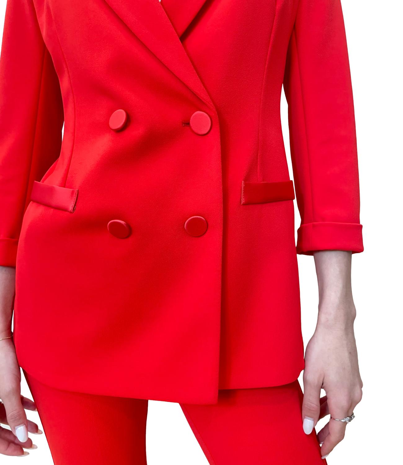Imperial giacca doppiopetto rossa donna