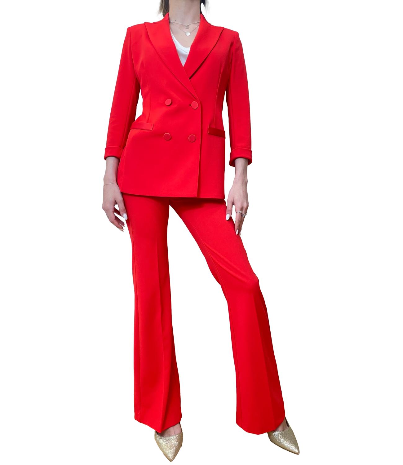 Imperial giacca doppiopetto rossa donna