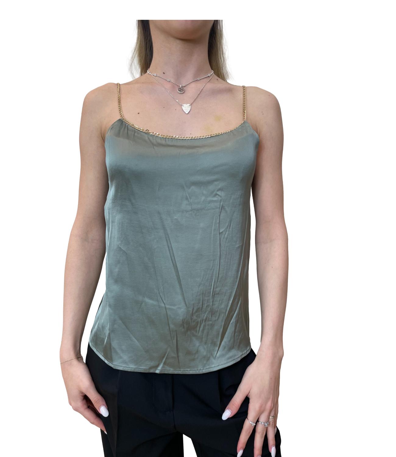 Imperial canotta verde donna