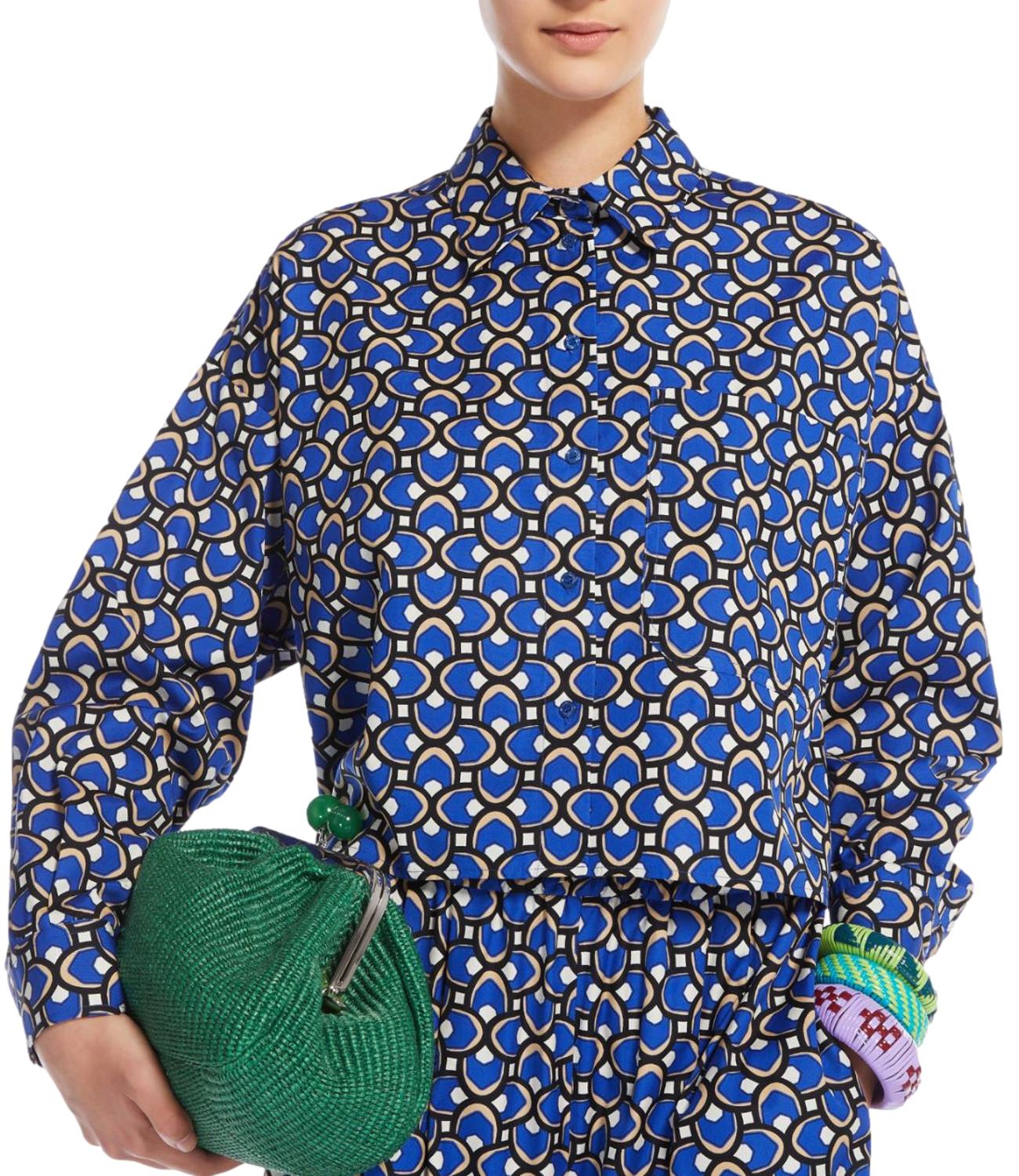 Max Mara weekend Camicia Ragtime Fantasia Blu Donna