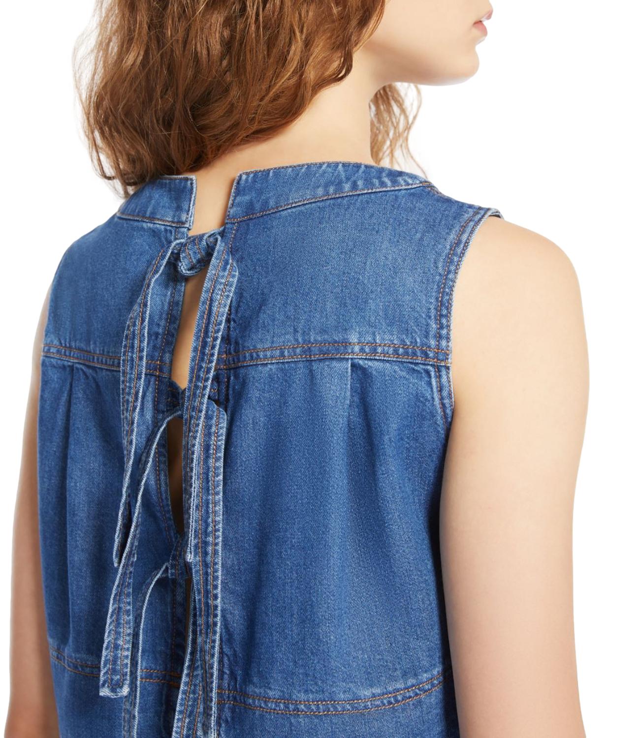 Max Mara Weekend top MAGIA blu denim donna