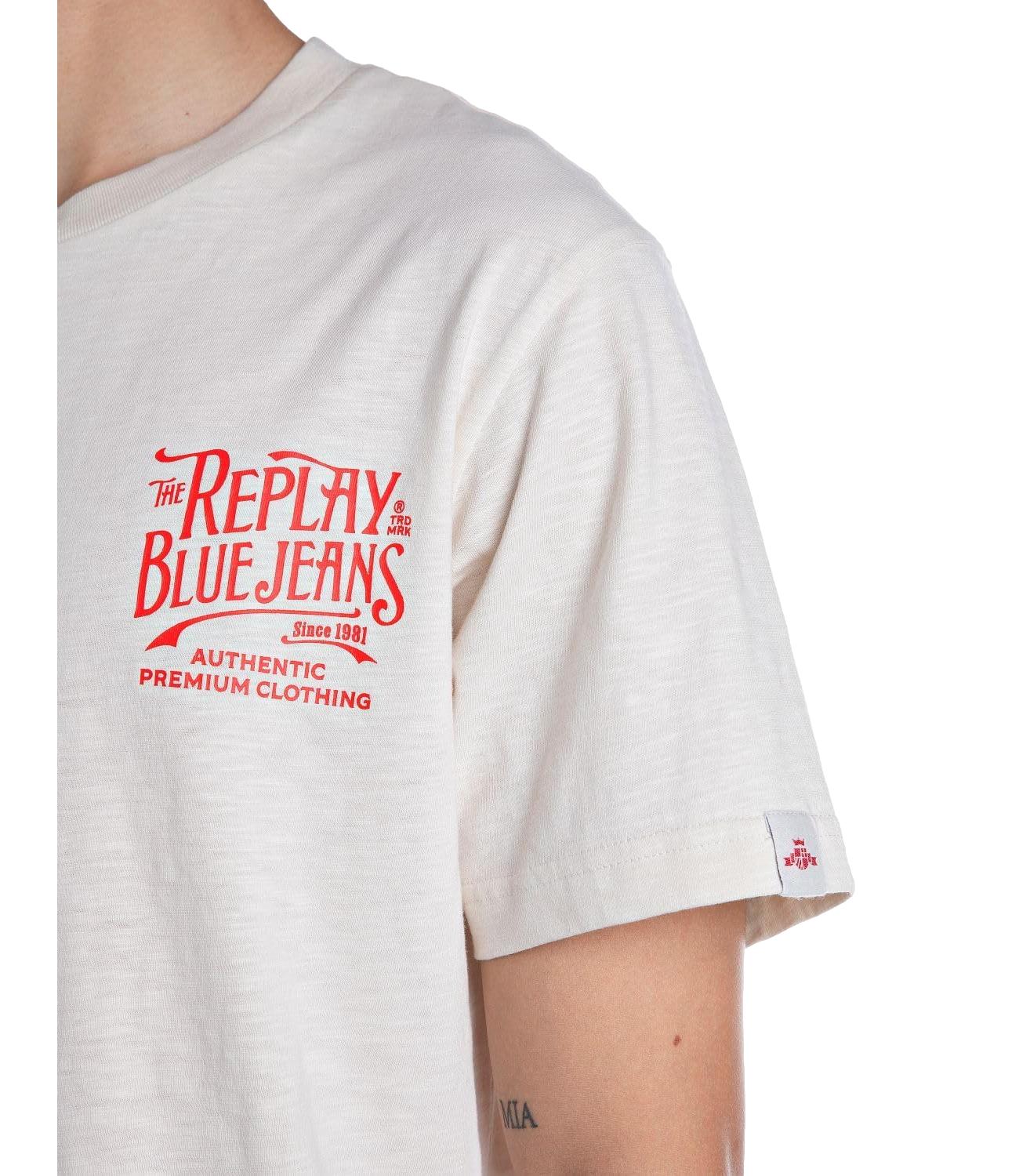 T-shirt Replay bianca uomo