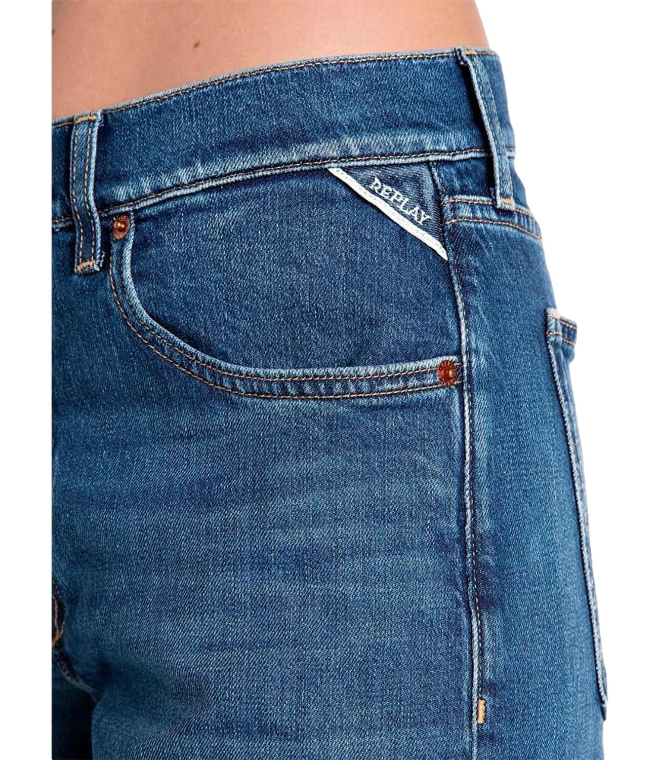 Jeans Replay donna lavaggio denim blu medio