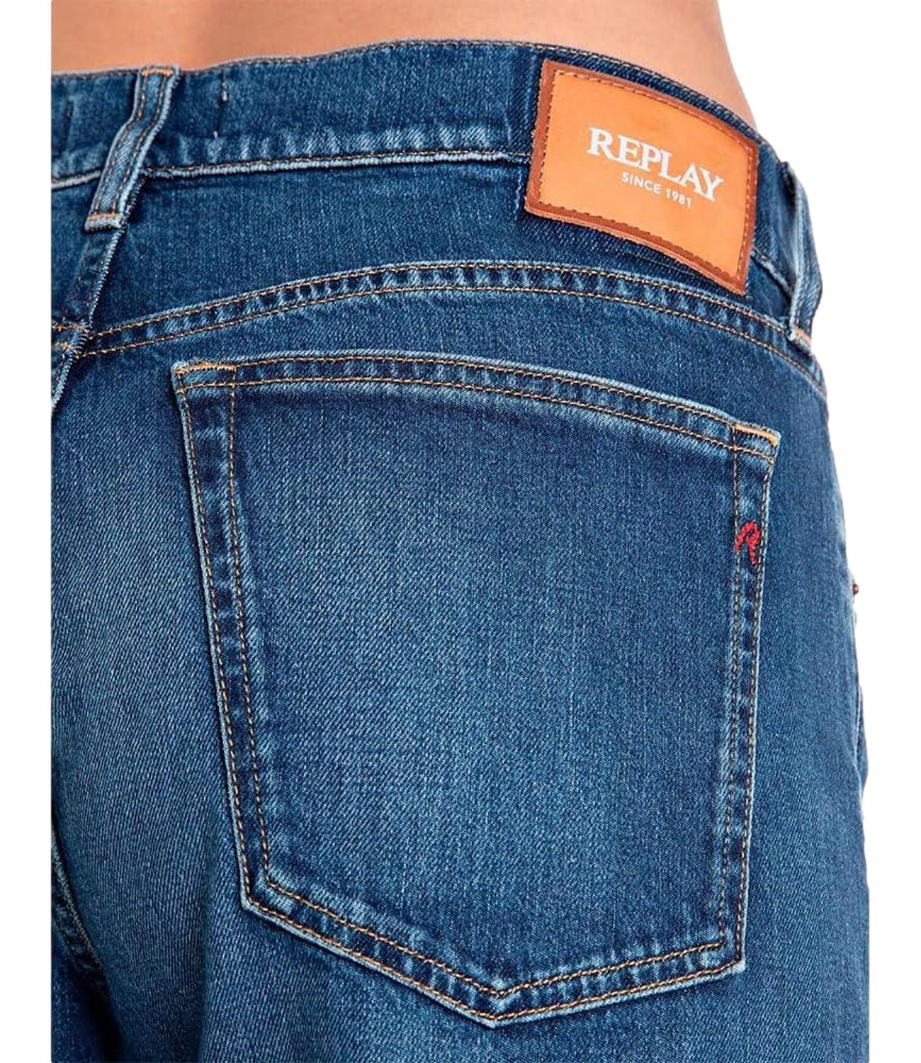 Jeans Replay donna lavaggio denim blu medio