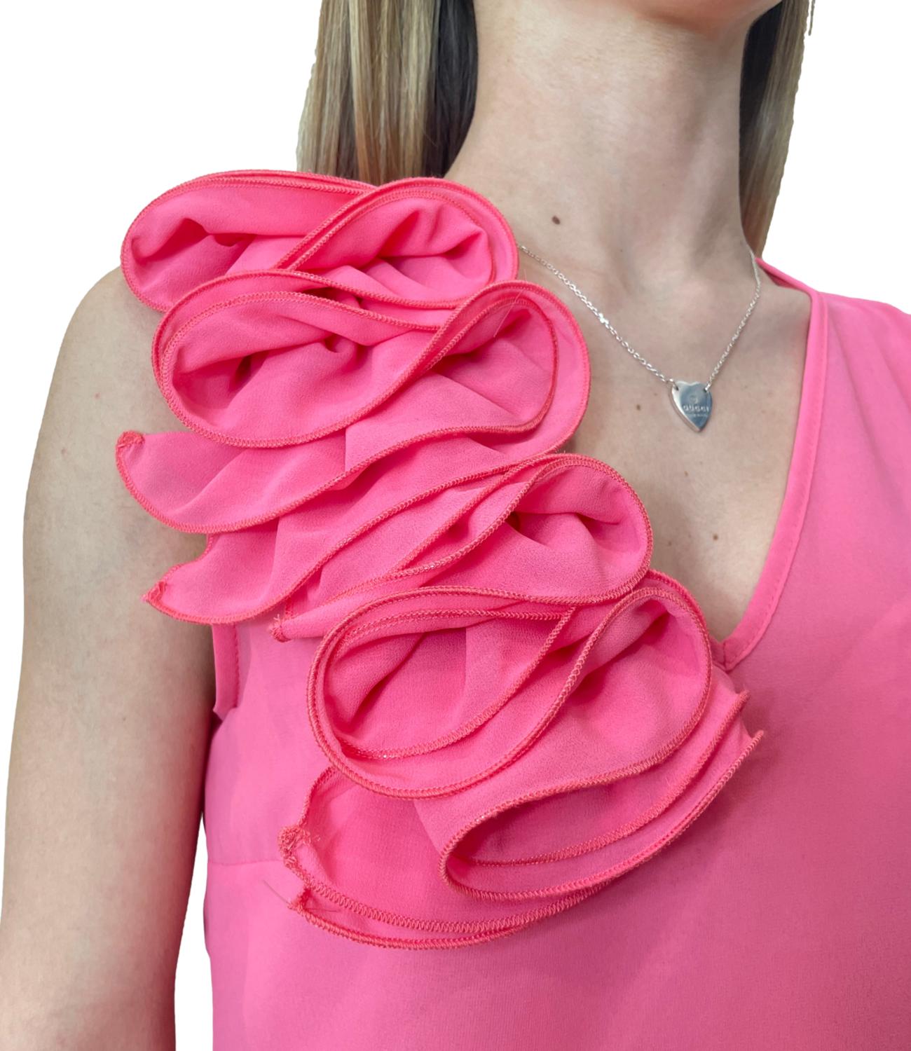 Rinascimento Canotta Rosa Camelia Donna