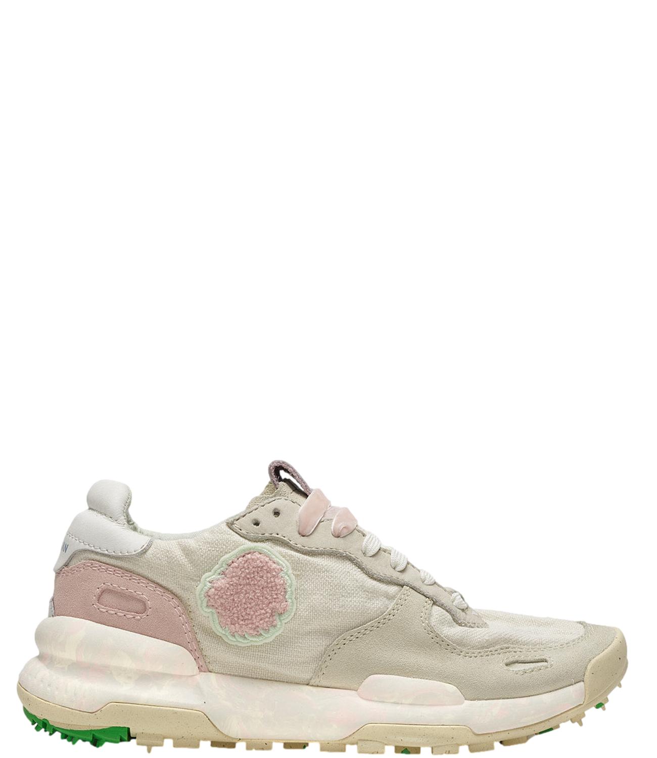 Sneakers Olimpia animalier crema nero donna