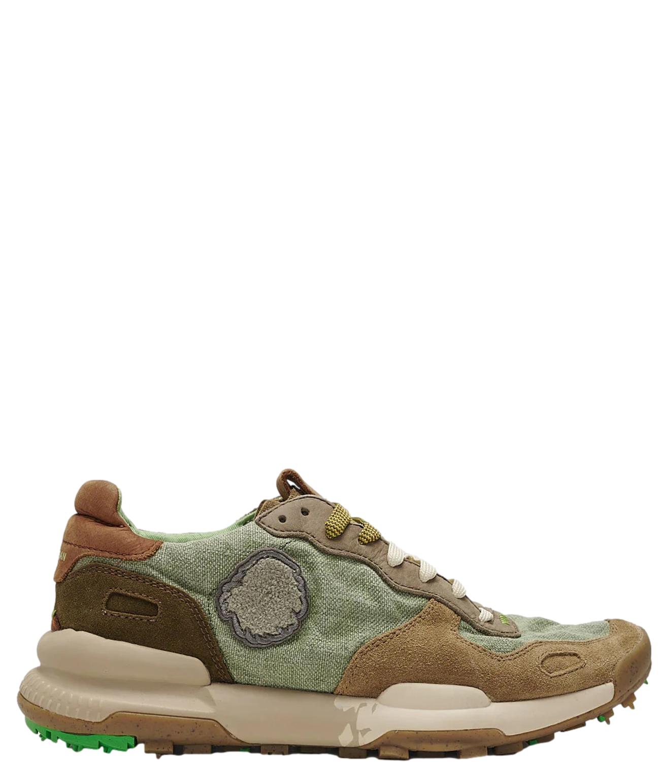 Sneakers Olimpia animalier crema nero donna