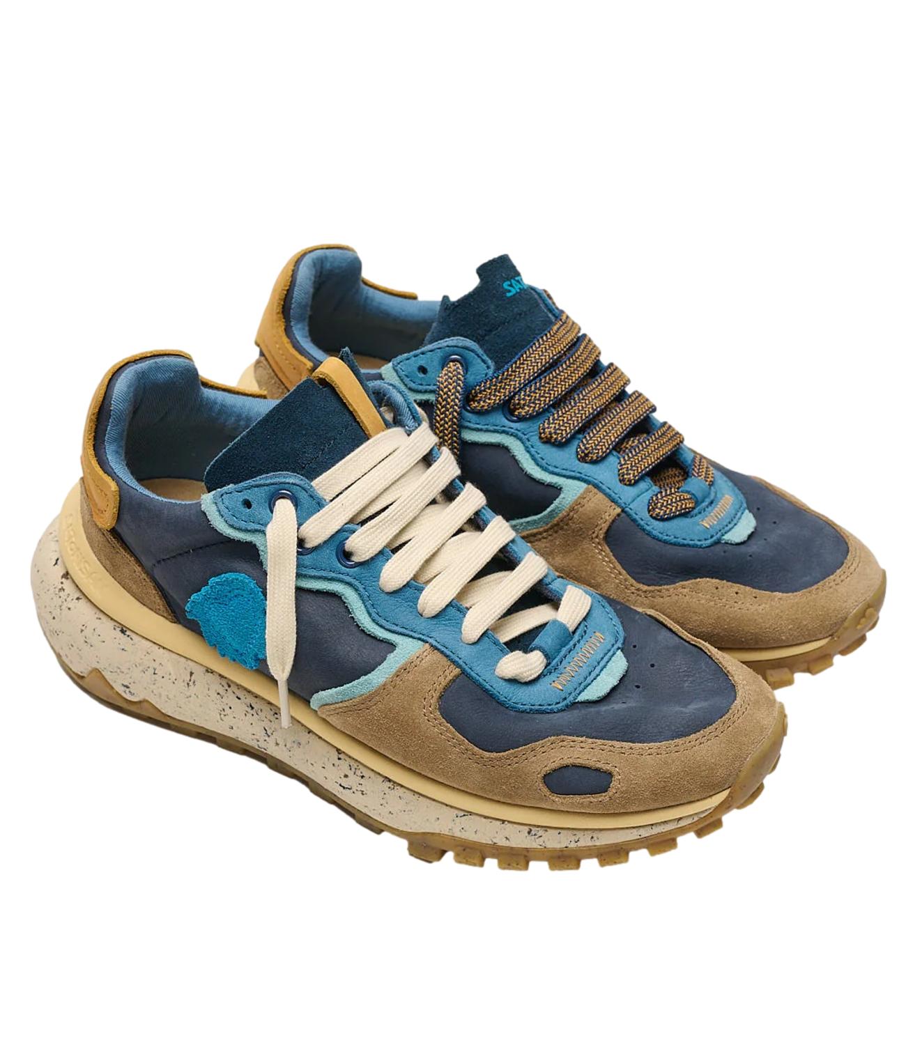 Sneakers Olimpia animalier crema nero donna