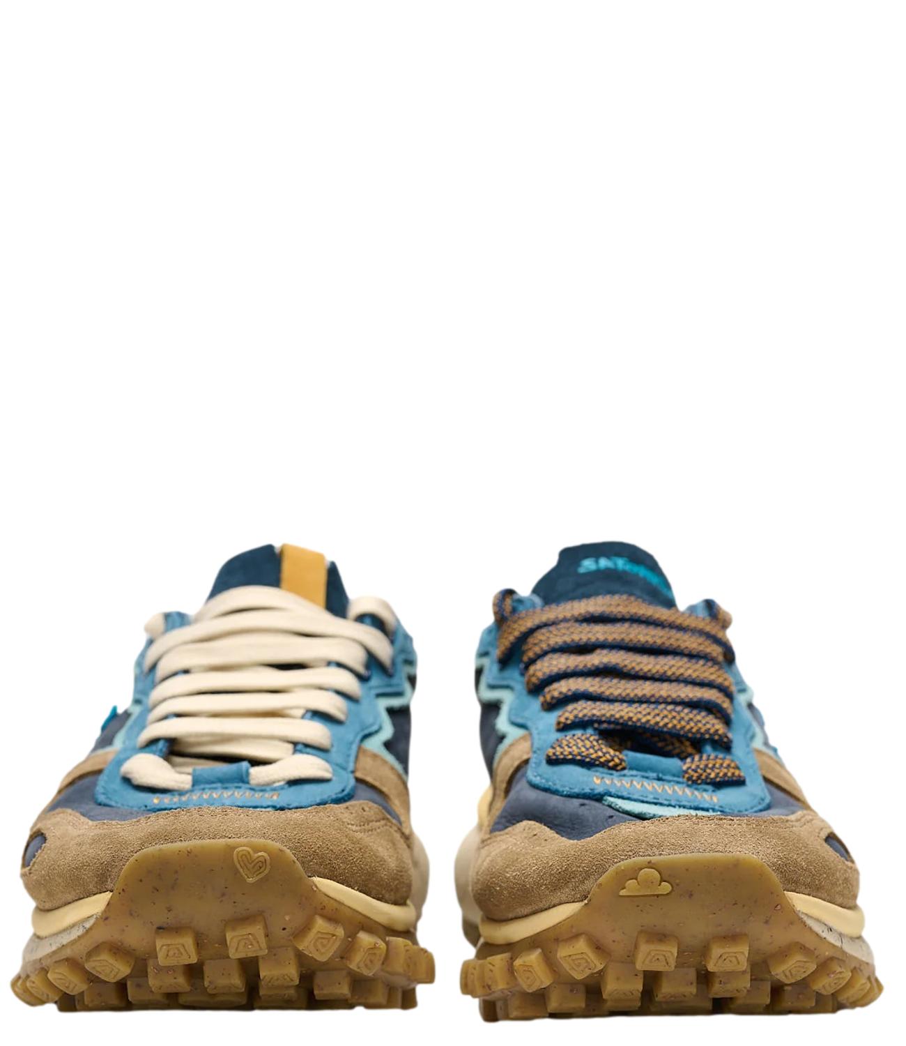 Sneakers Olimpia animalier crema nero donna