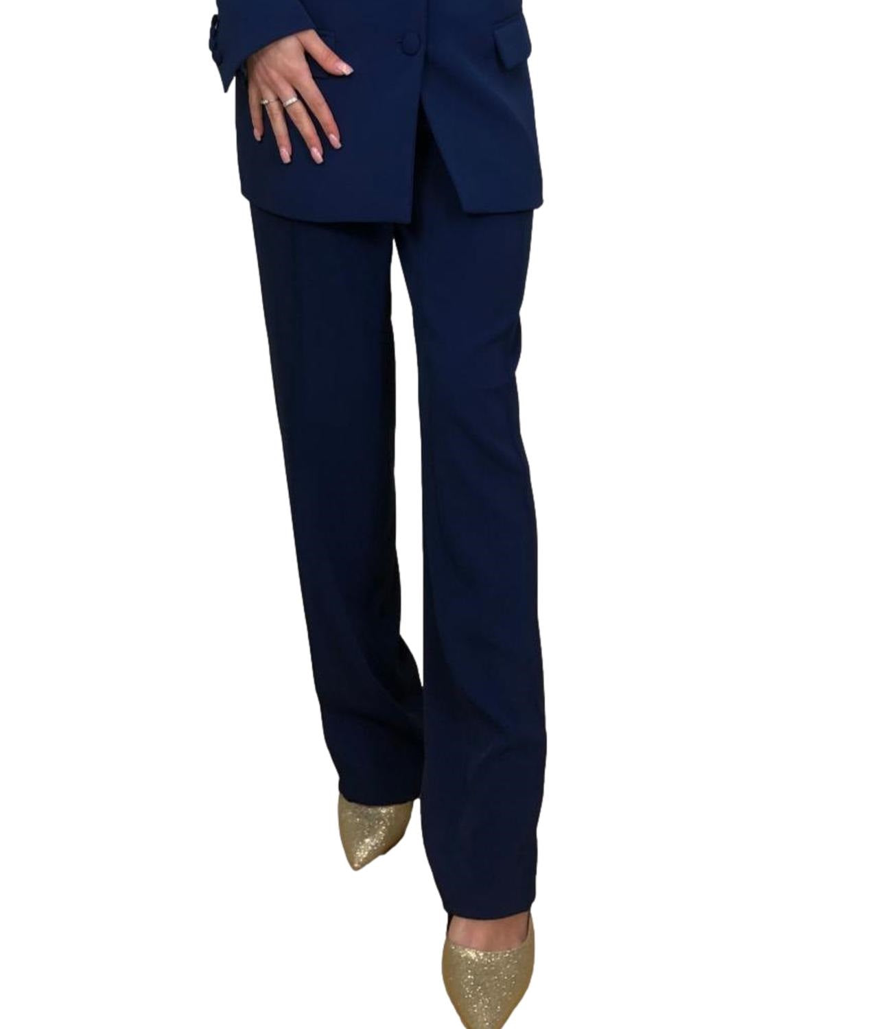 Silence Limited Pantaloni Blu Navy Donna