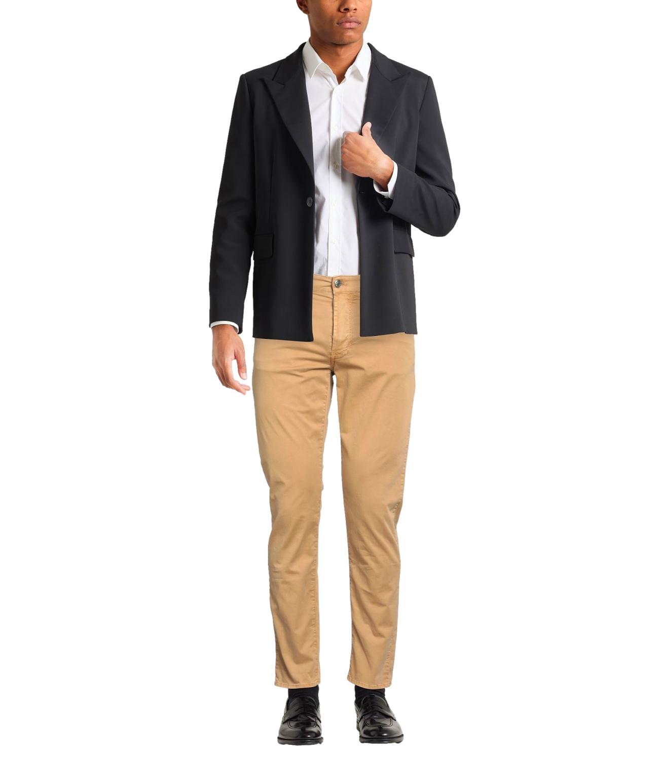 Pantaloni Siviglia beige scuro tabacco Palazzo