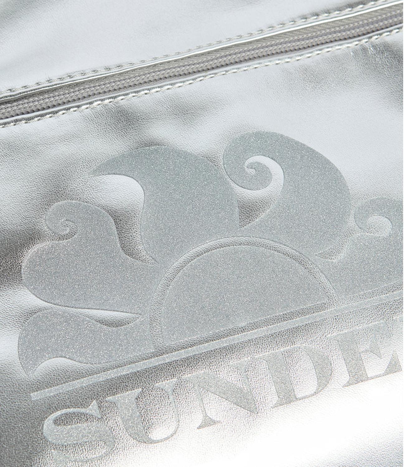 LAMINATED CLUTCH BAG silver