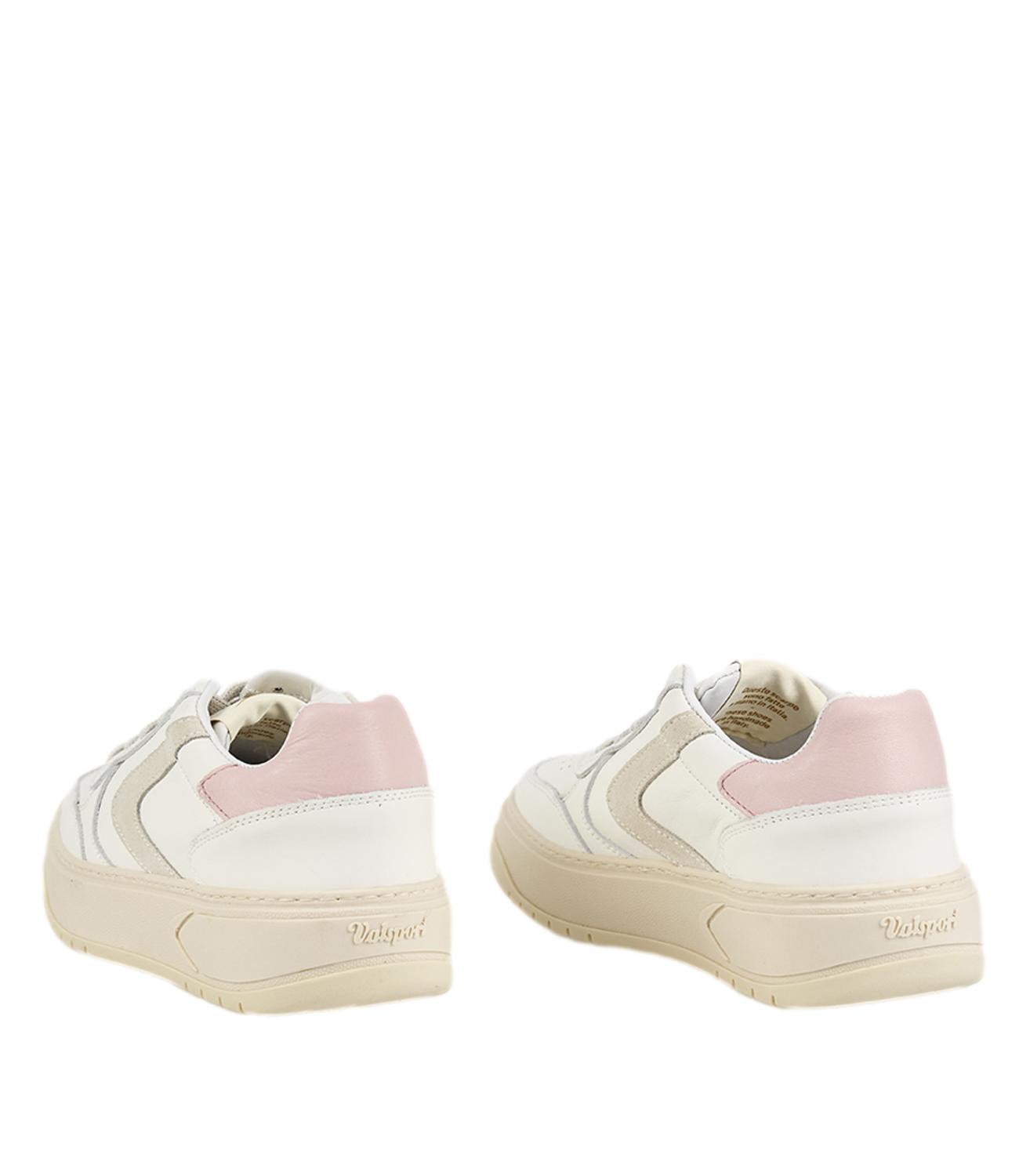 Sneakers Hype leather suede bianco rosa donna