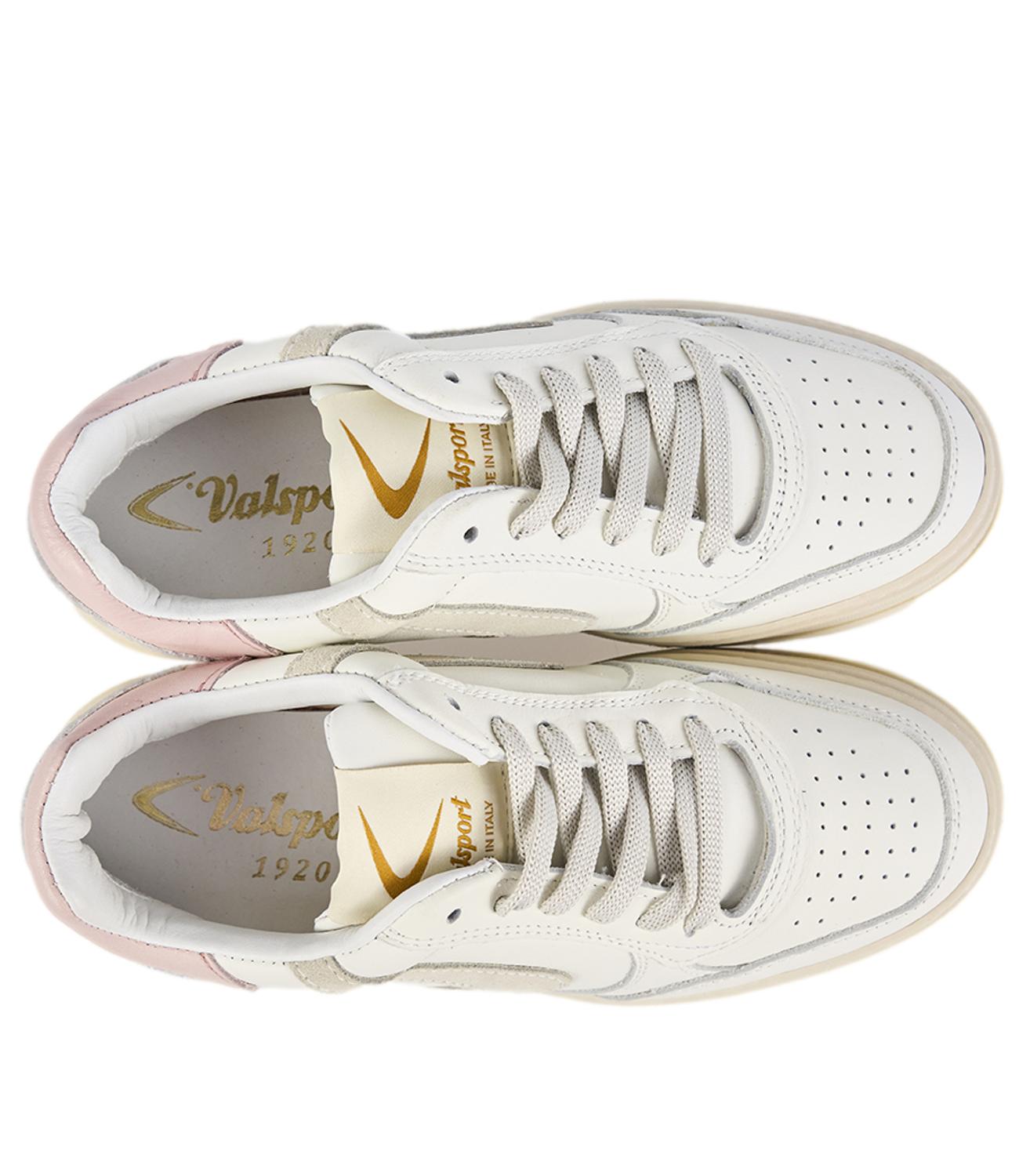 Sneakers Hype leather suede bianco rosa donna