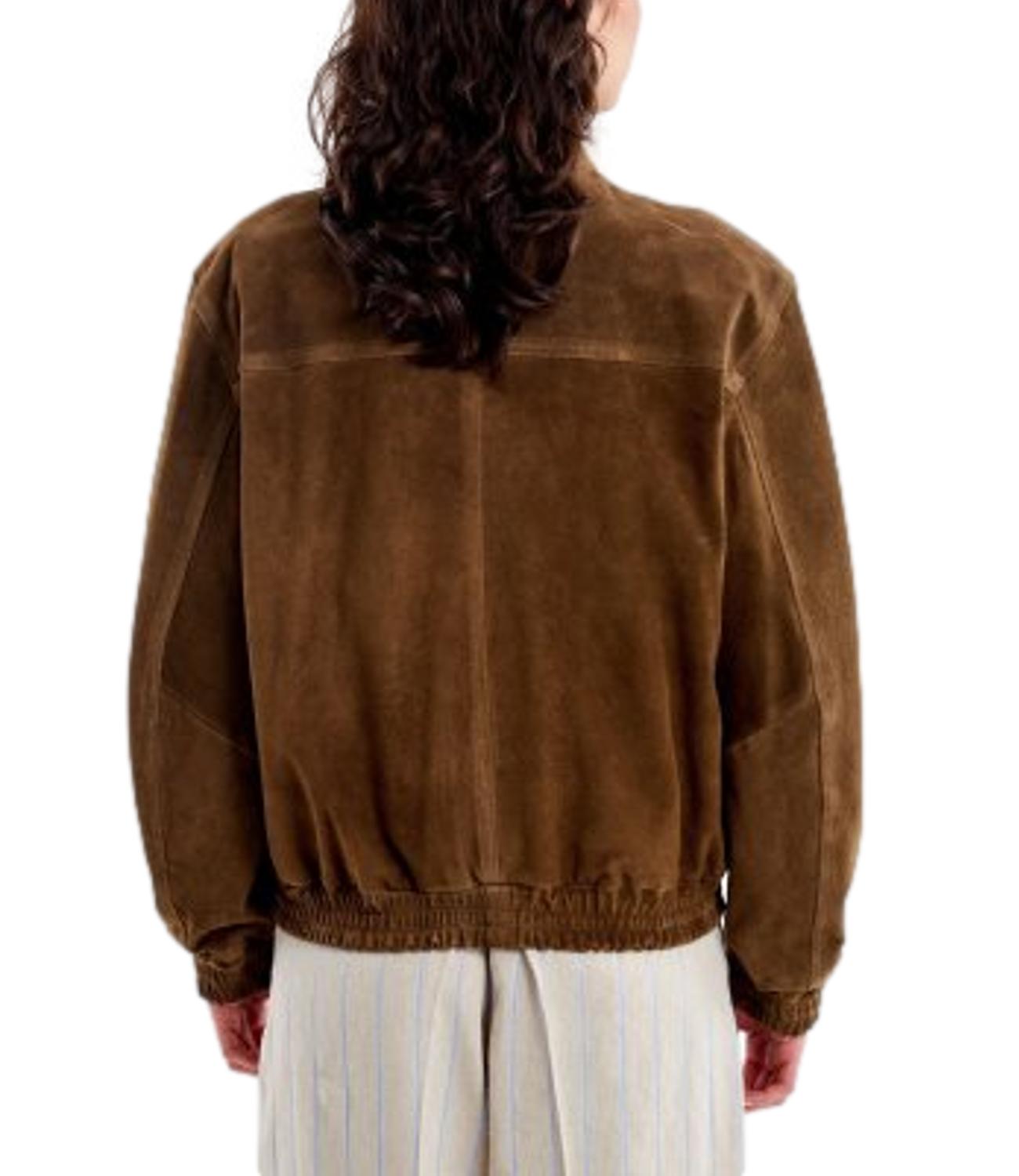 Vicolo giacca marrone vera pelle donna