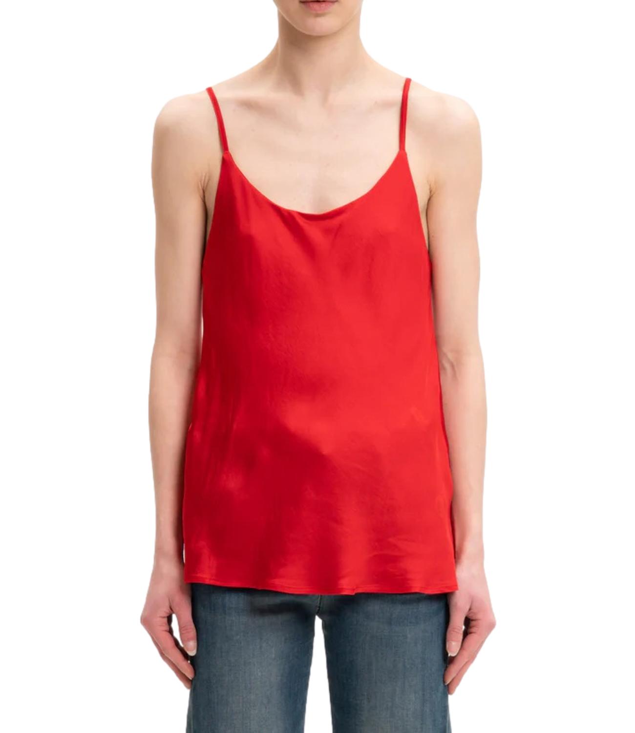 Vicolo canotta satin rossa donna