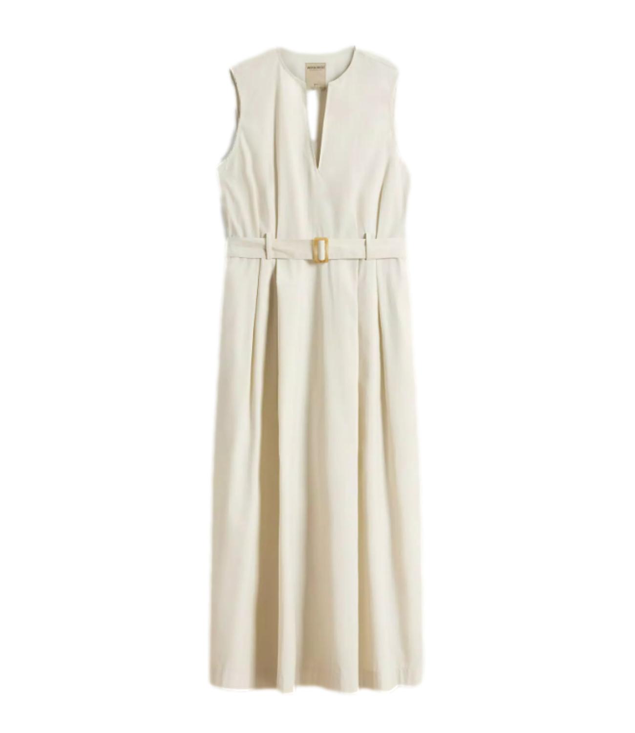 Abito Woolrich donna binaco Belted Long Dress